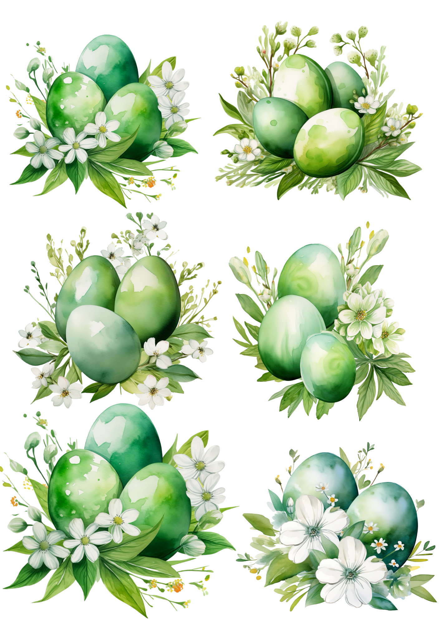 Rice Paper For Decoupage Easter Eggs In Flowers 4 Collage Cat. No. 4309