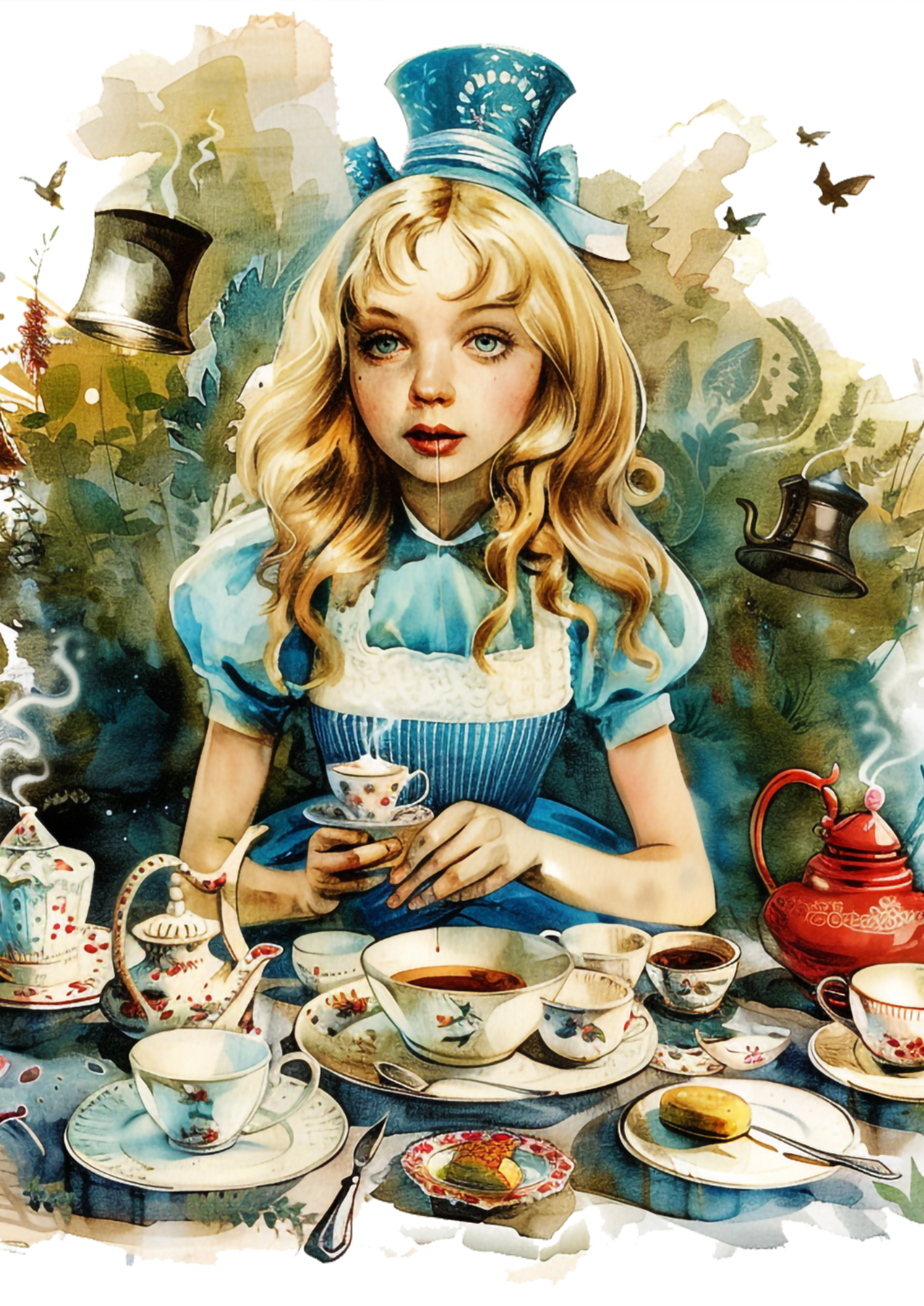 Rice Paper For Decoupage Alice In Wonderland 6 Full Cat. No. 4325