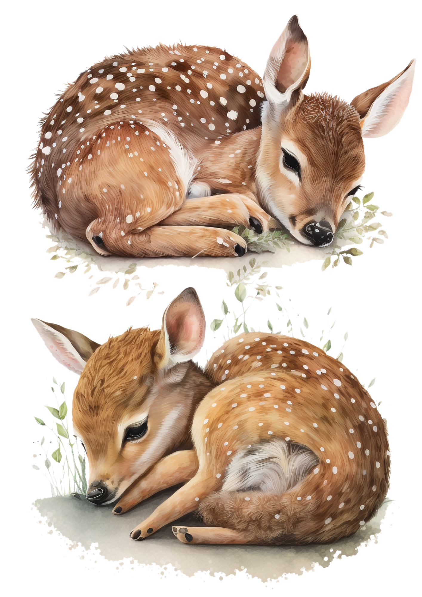 Rice Paper For Decoupage Little Deer Collage Cat. No. 4357