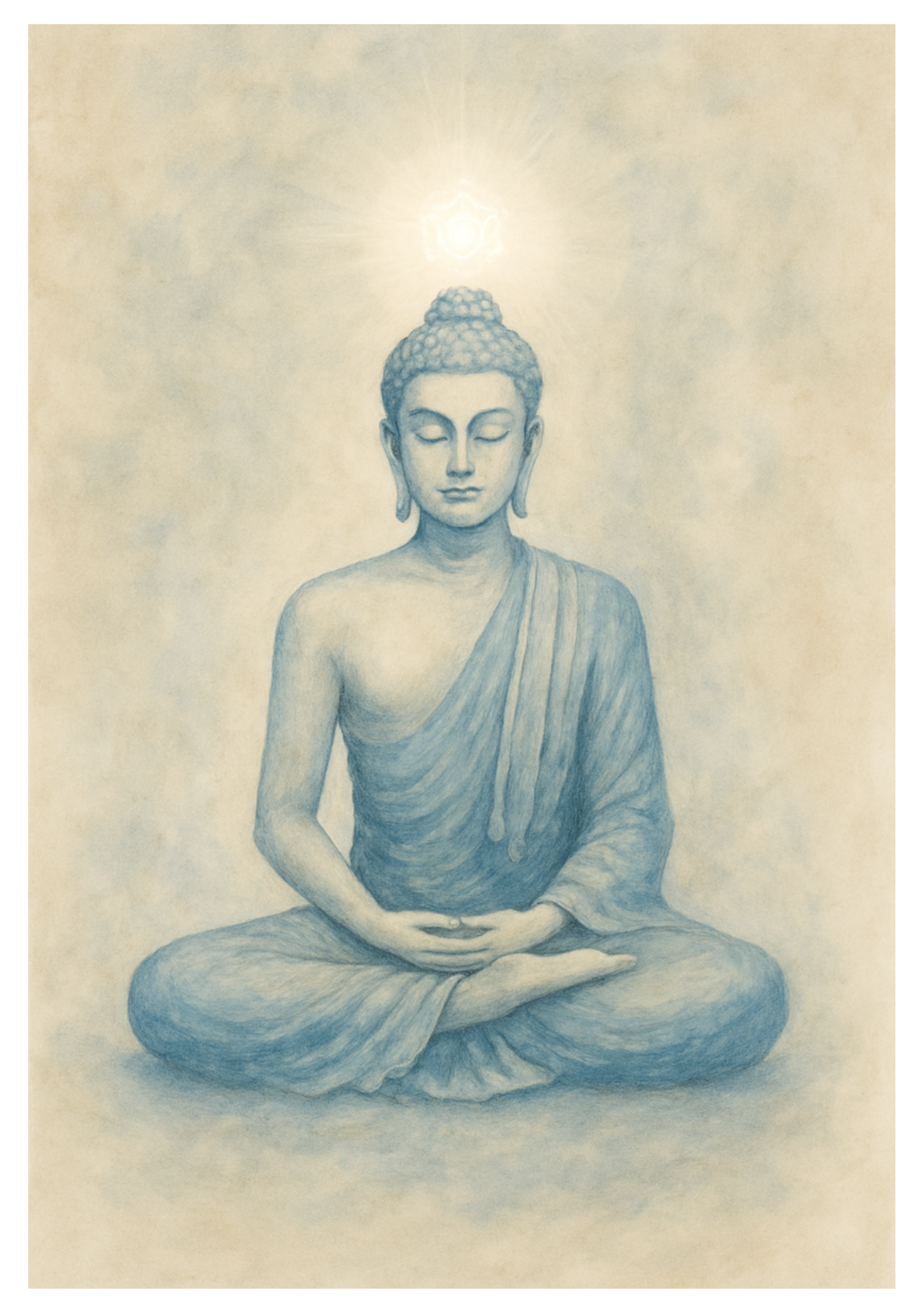 Rice Paper For Decoupage Buddha With Crown Chakra Full Cat. No. 4372