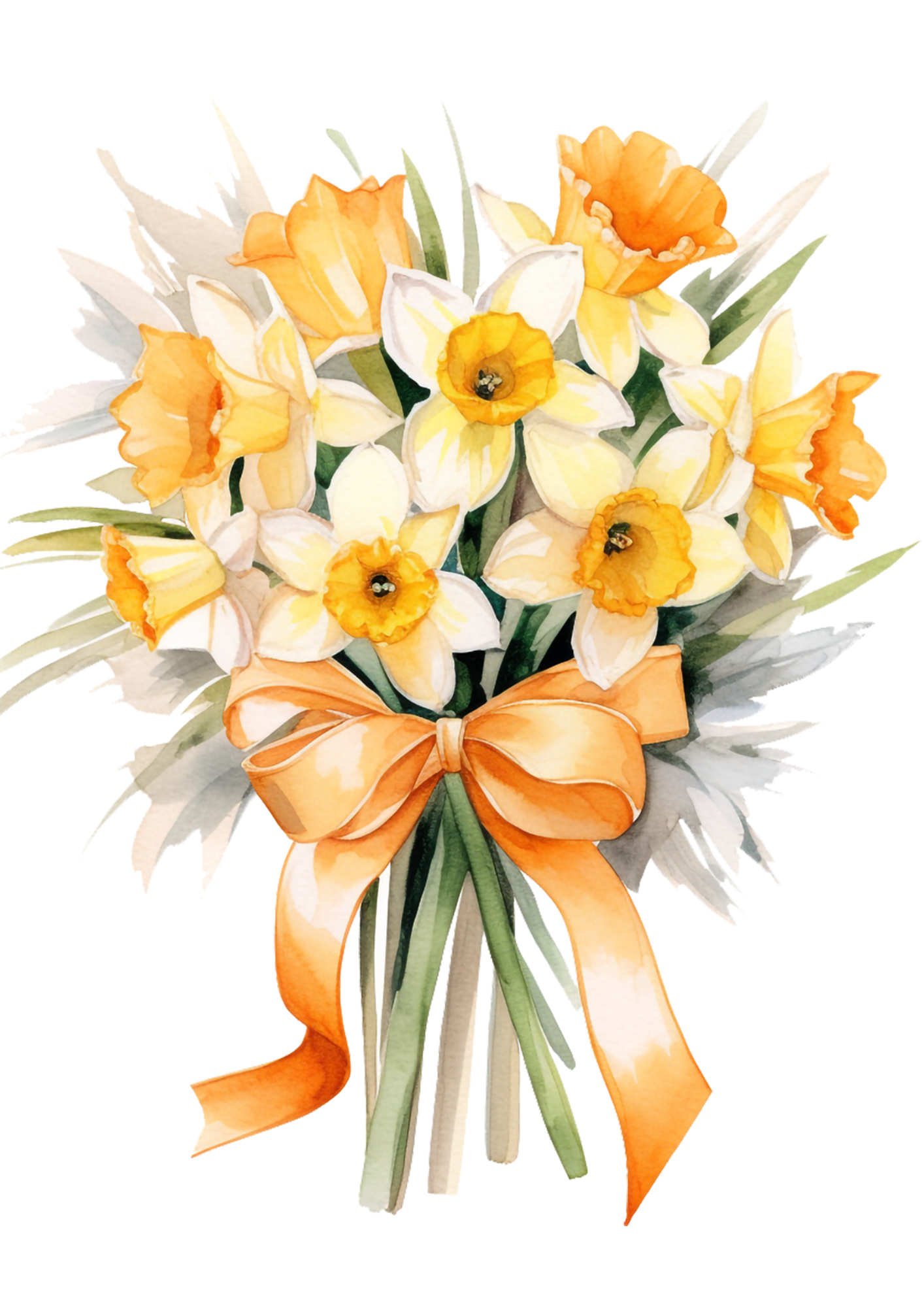 Rice Paper For Decoupage Daffodil Bouquet Full Cat. No. 4383