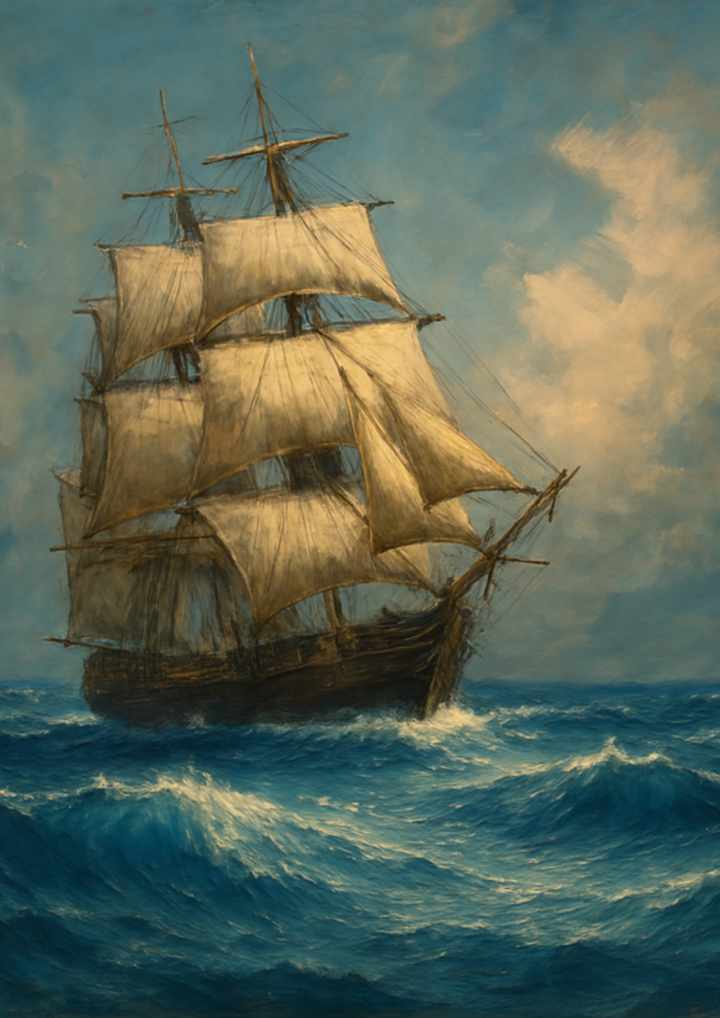 Rice Paper For Decoupage Sailing Ship Full Cat. No. 4421