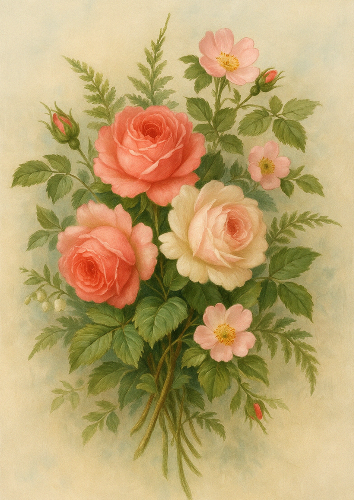 Rice Paper For Decoupage Rustic Roses Full Cat. No. 4435