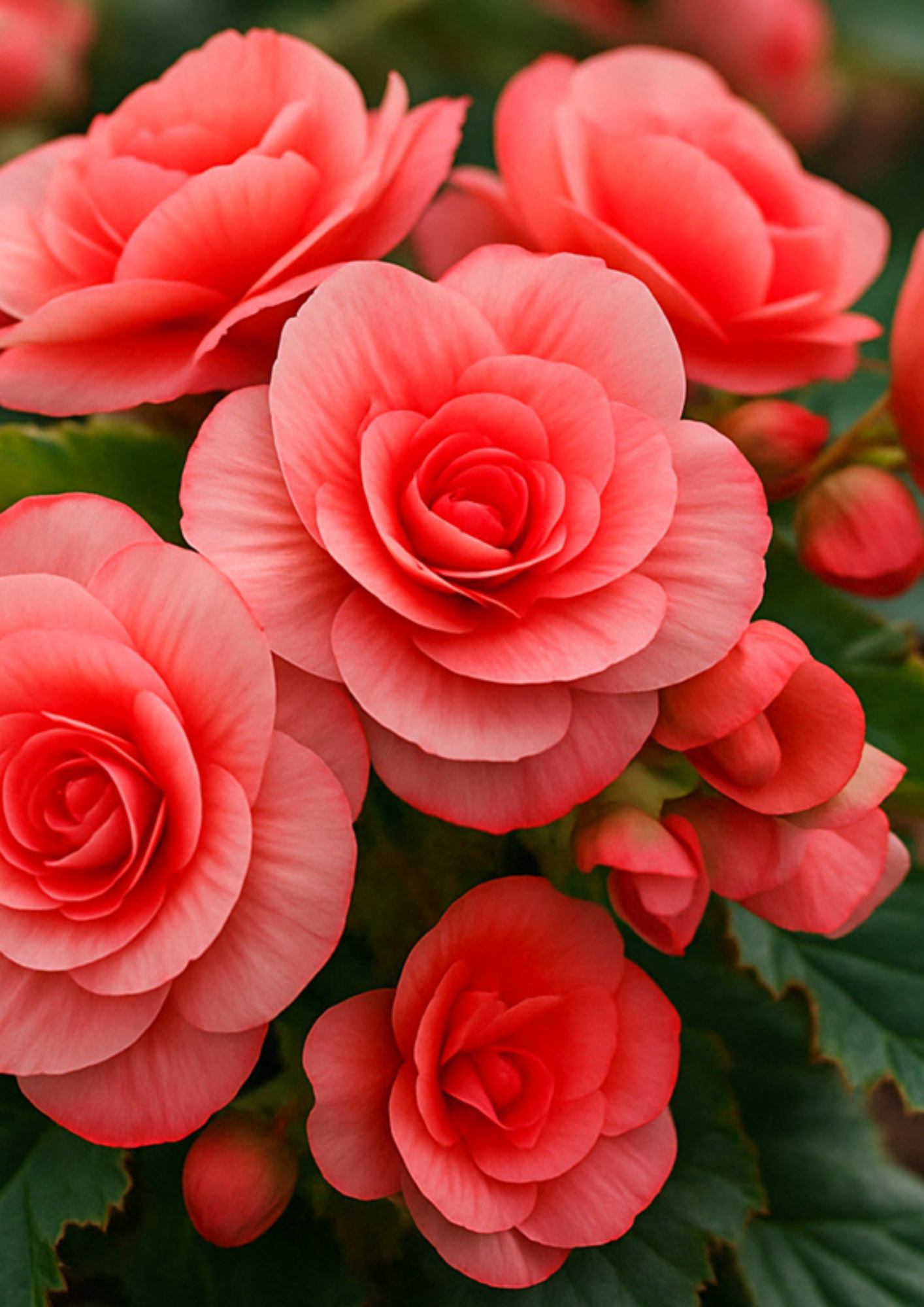Rice Paper For Decoupage Garden Begonias Full Cat. No. 4438