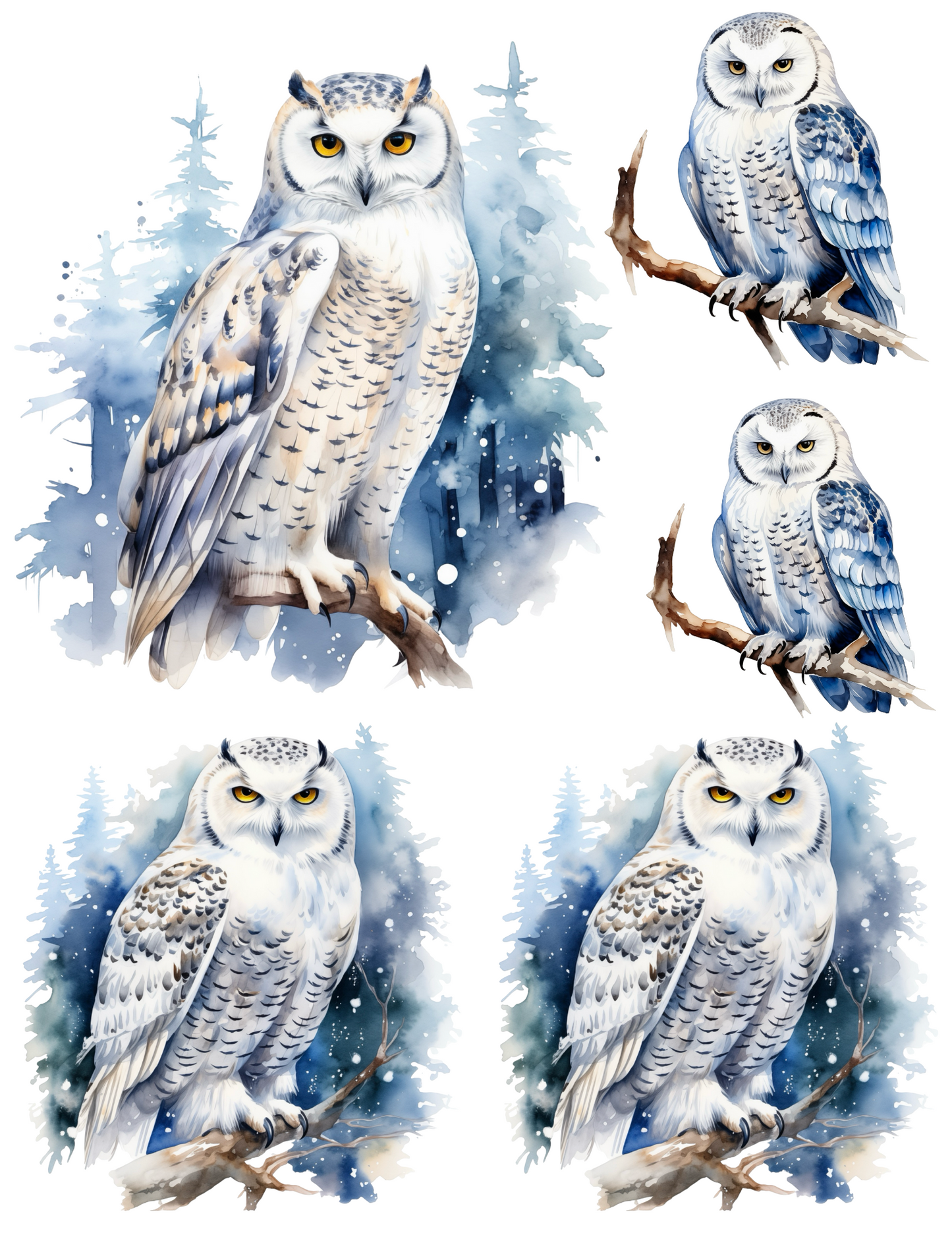 Rice Paper For Decoupage Owl Collage Cat. No. 4526