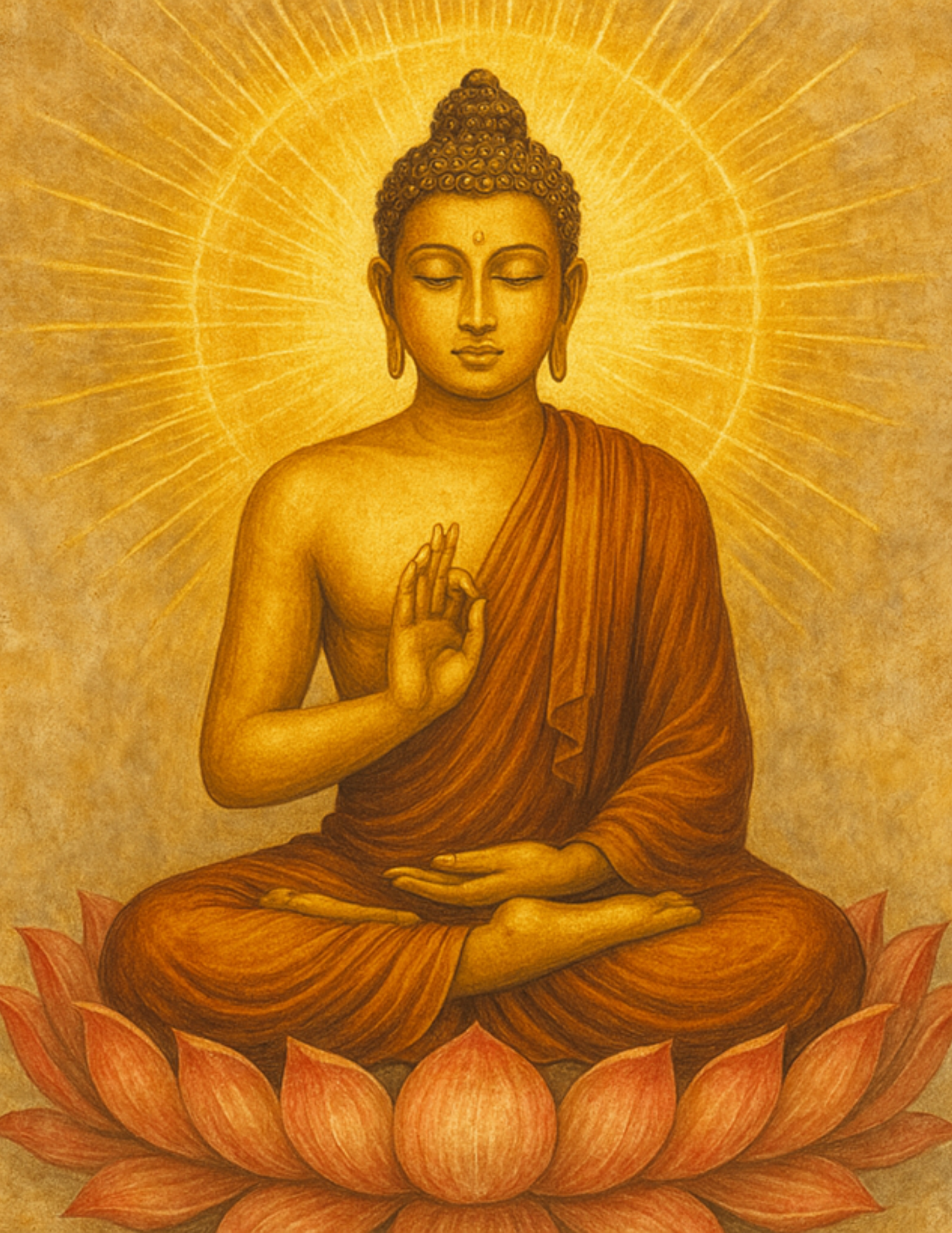 Rice Paper For Decoupage Buddha In Lotus Position Full Cat. No. 4562