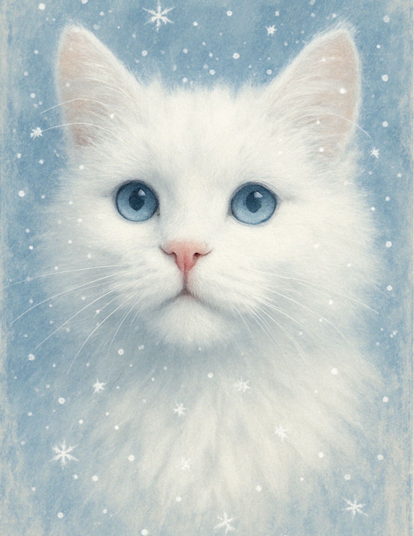 Rice Paper For Decoupage White Cat Cat. No. 4569