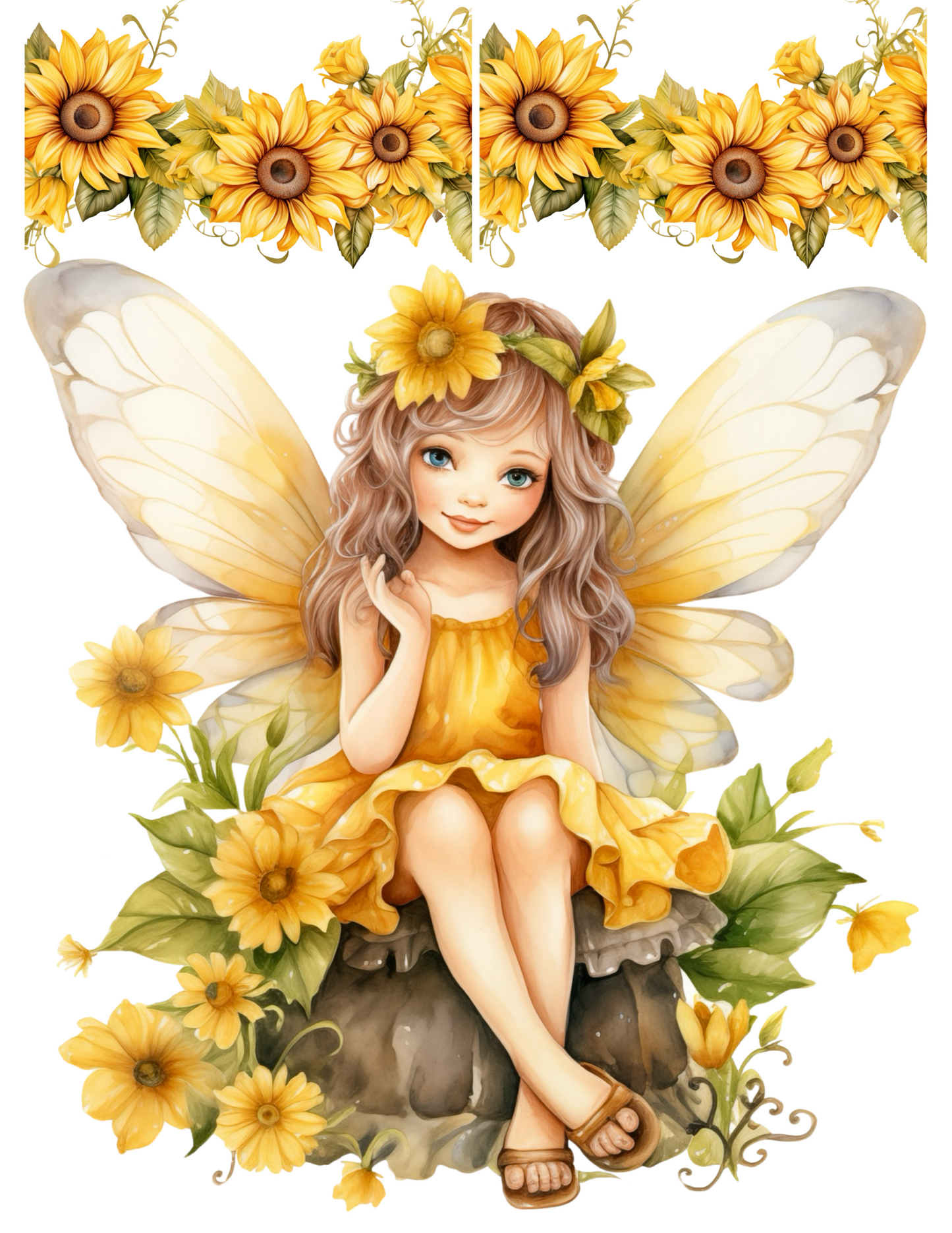 Rice Paper For Decoupage Sunflower Fairy Full Cat. No. 4591