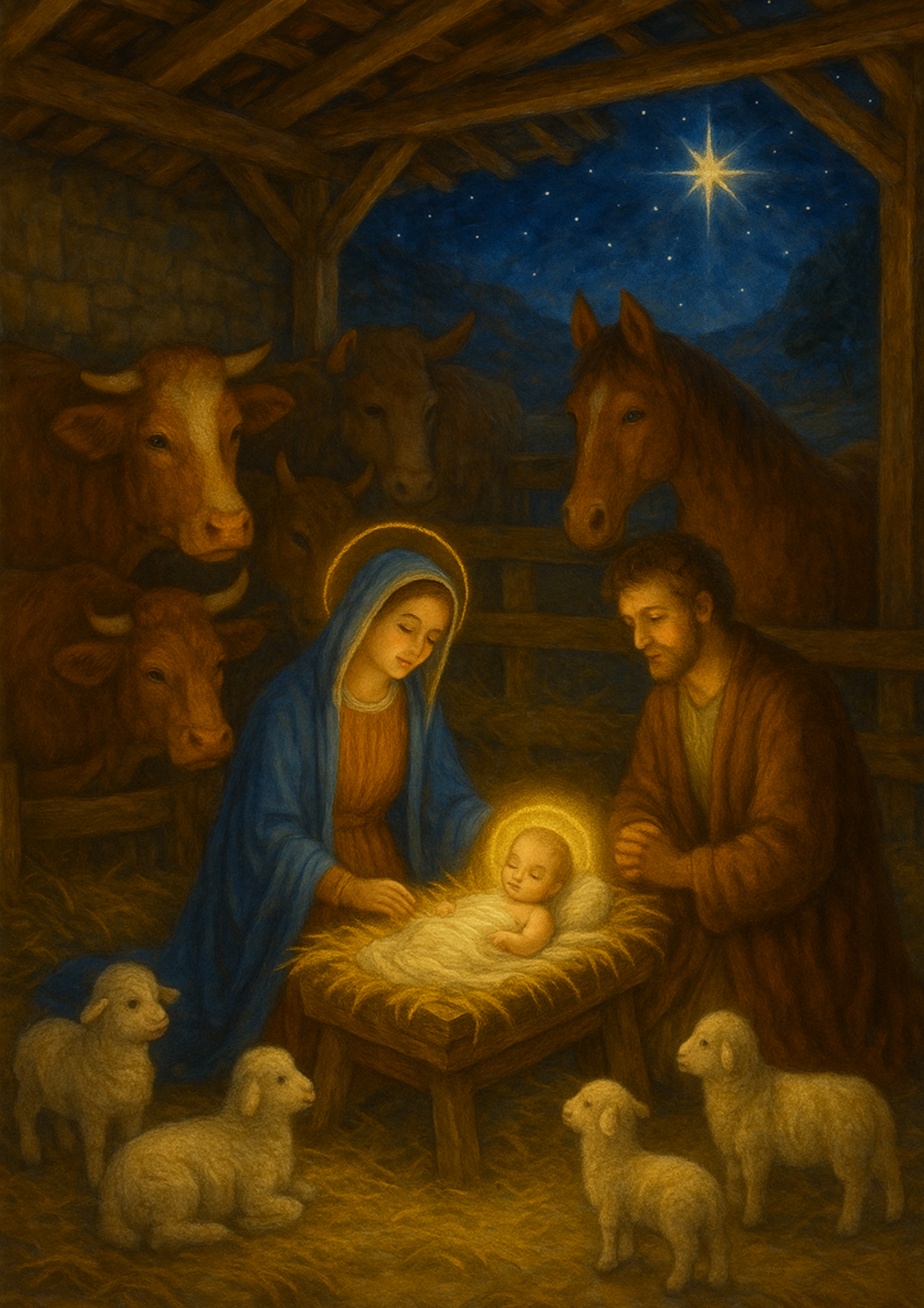Rice Paper For Decoupage Jesus And The Holy Family In The Bethlehem Manger Full Cat. No. 4741