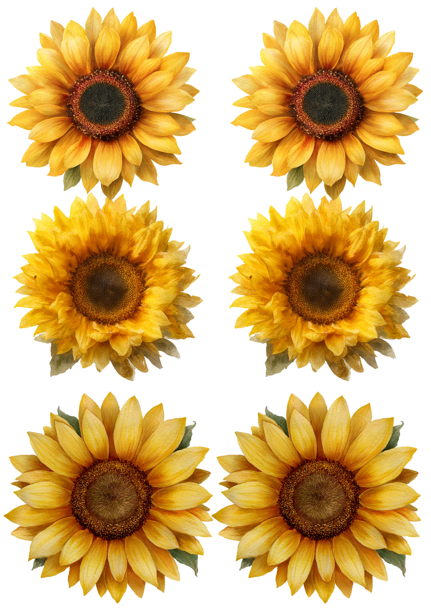 Rice Paper for Decoupage Sunflowers Collage Cat. No. 5033