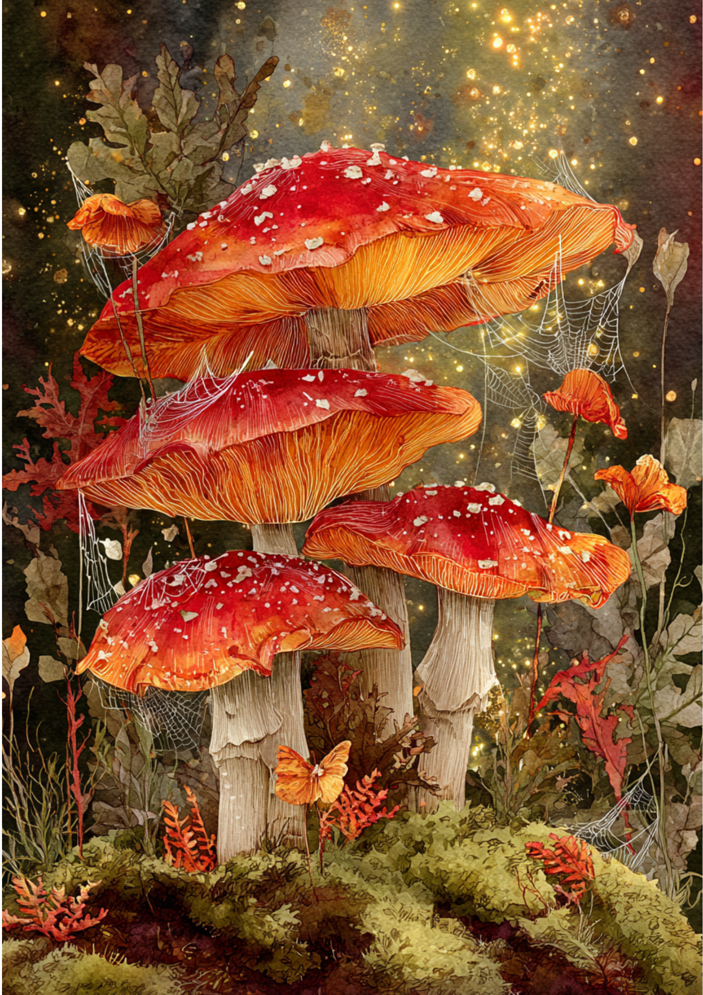 Rice Paper For Decoupage Toadstools Full Cat. No. 5145