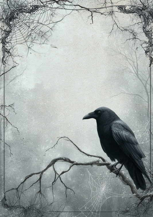 Rice Paper For Decoupage Raven Background For Journaling Full Cat. No. 5177