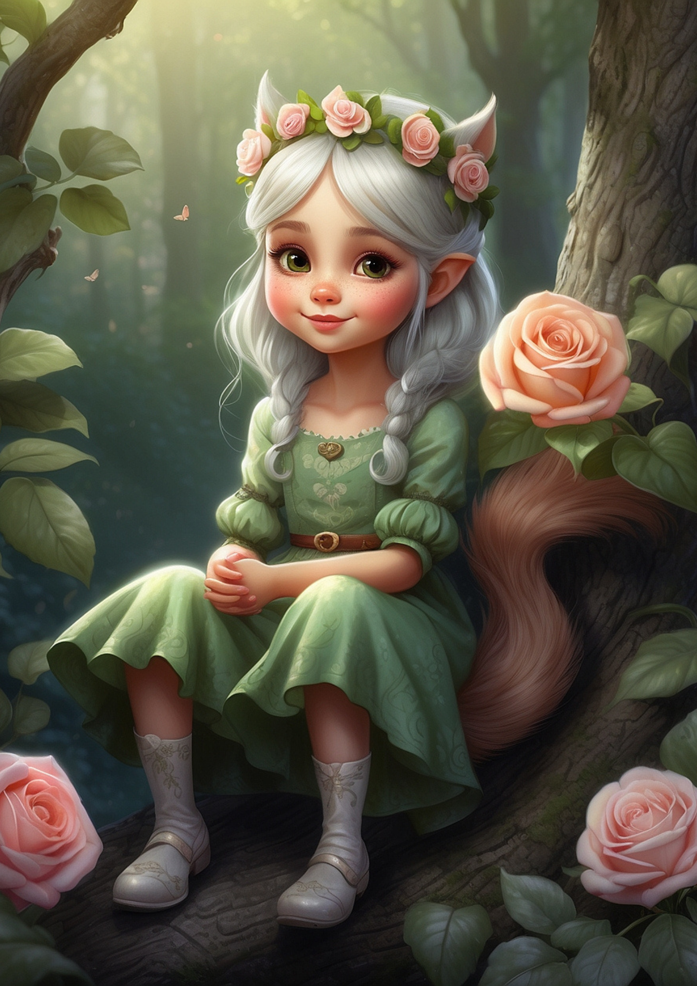 Rice Paper For Decoupage Forest Elf Full Cat. No. 5259