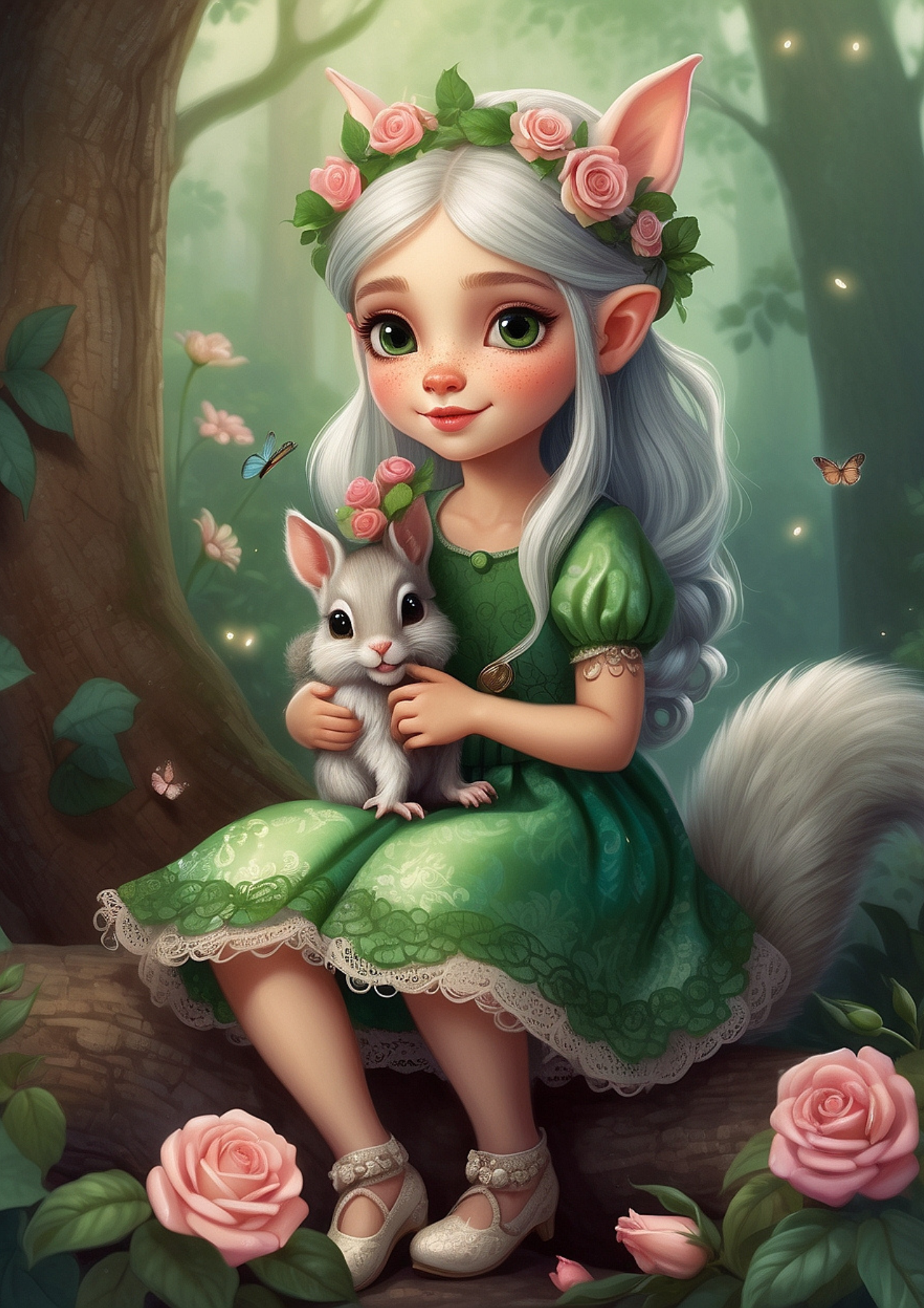 Rice Paper For Decoupage Forest Elf Full Cat. No. 5260