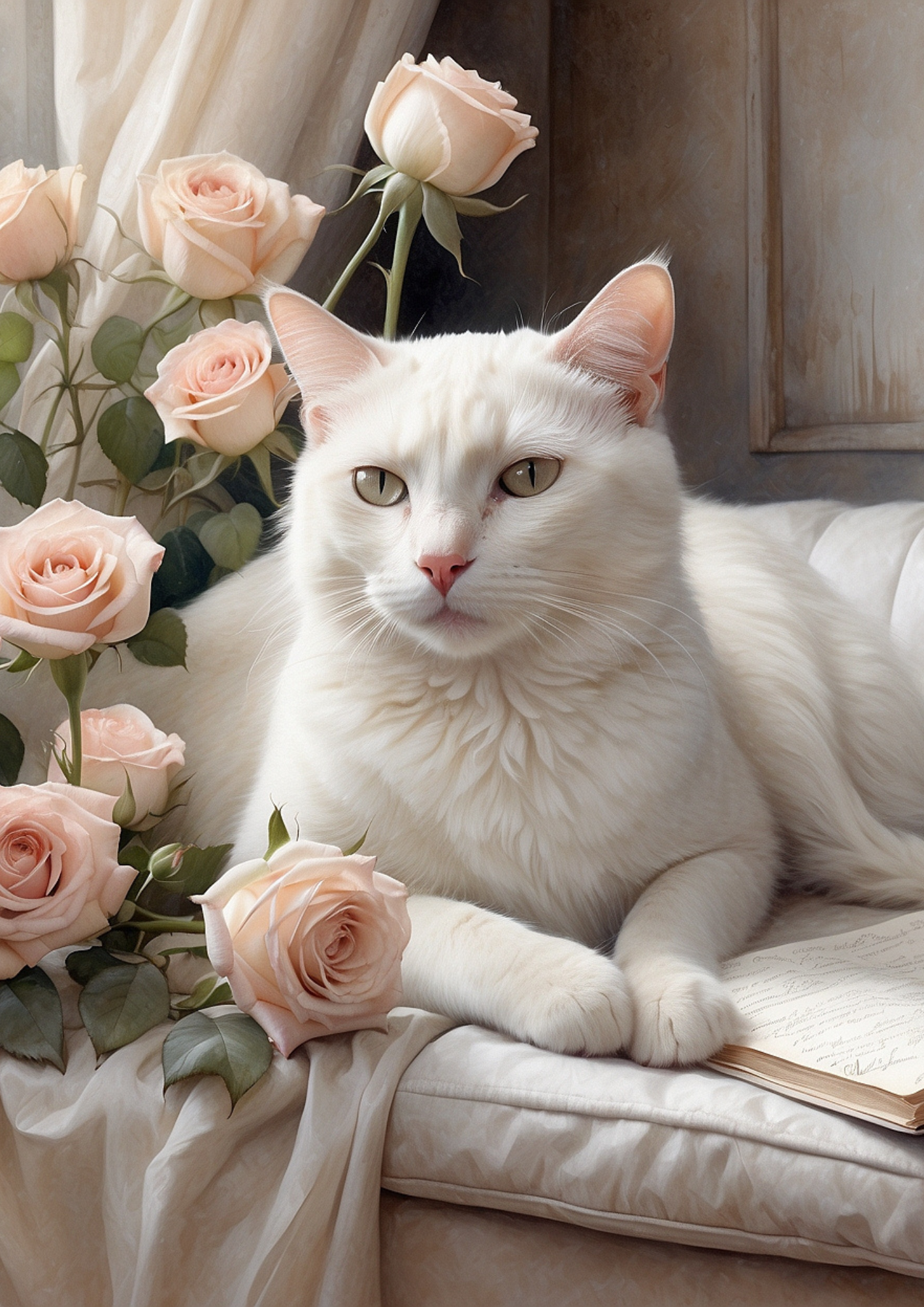 Rice Paper For Decoupage Cat Background For Journaling Full Cat. No. 5272