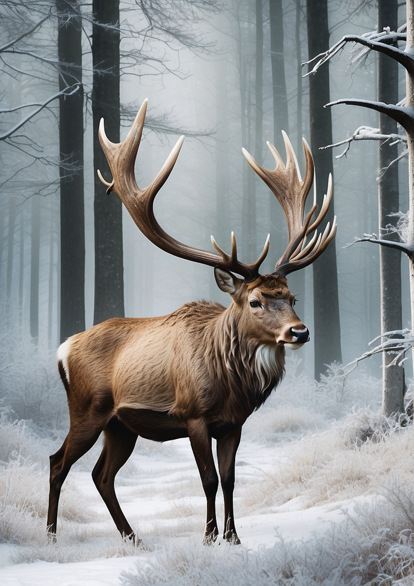 Rice Paper For Decoupage Majestic Deer Journaling Background Full Cat. No. 5283