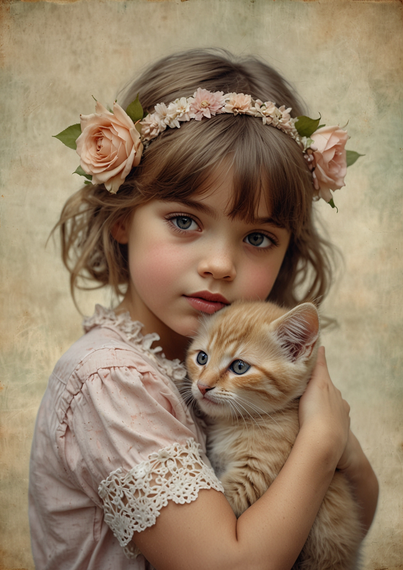 Rice Paper For Decoupage Girl With Dog Cat Journaling Full Cat. No. 5321