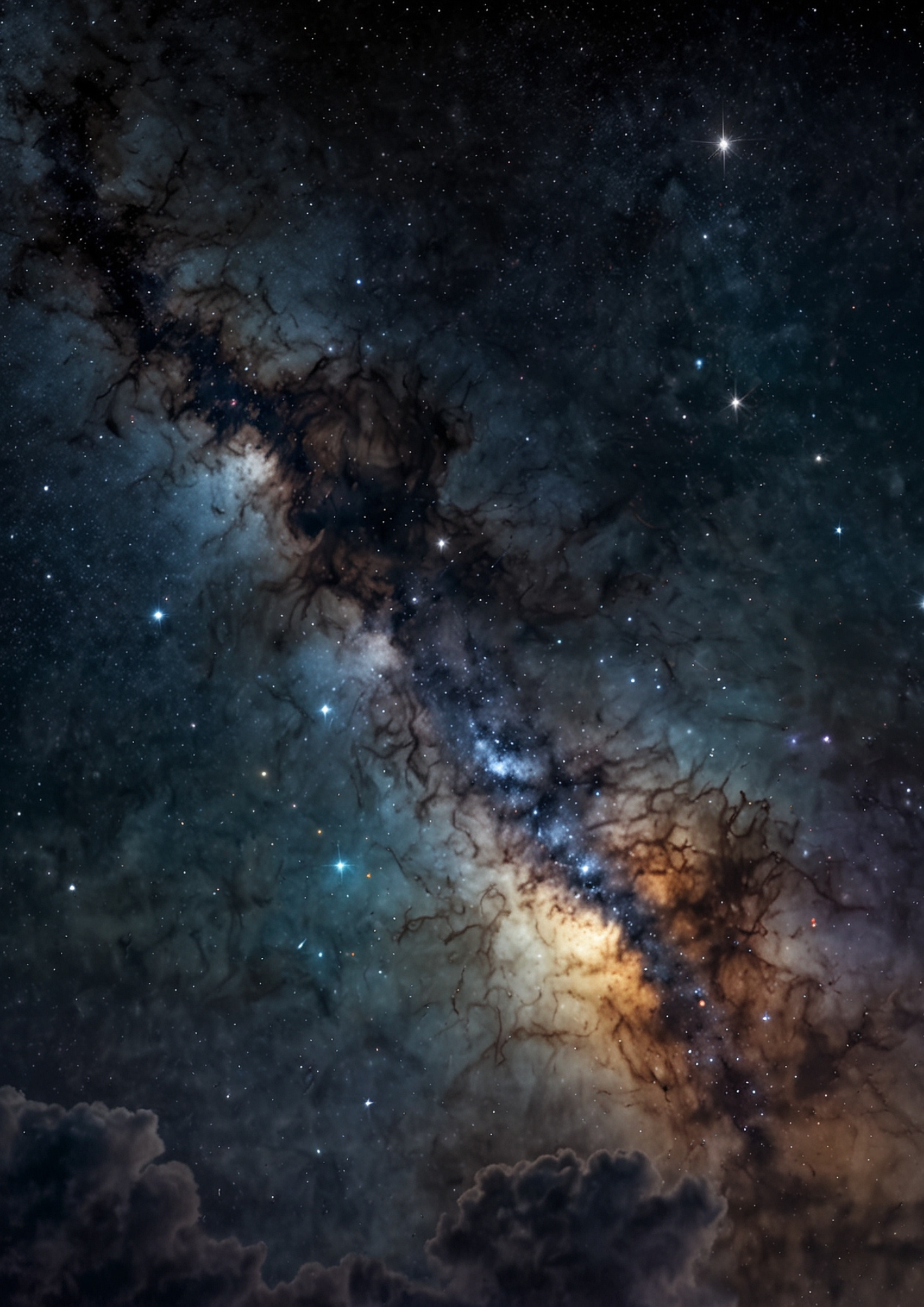 Rice Paper For Decoupage Milky Way Background For Journaling Full Cat. No. 5323