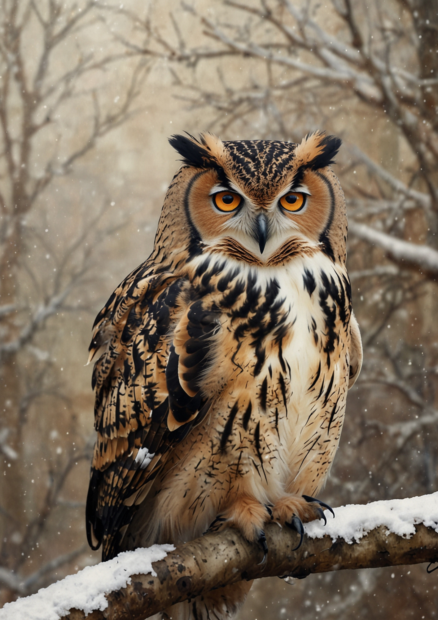 Rice Paper For Decoupage Eagle Owl Background For Journaling Full Cat. No. 5350