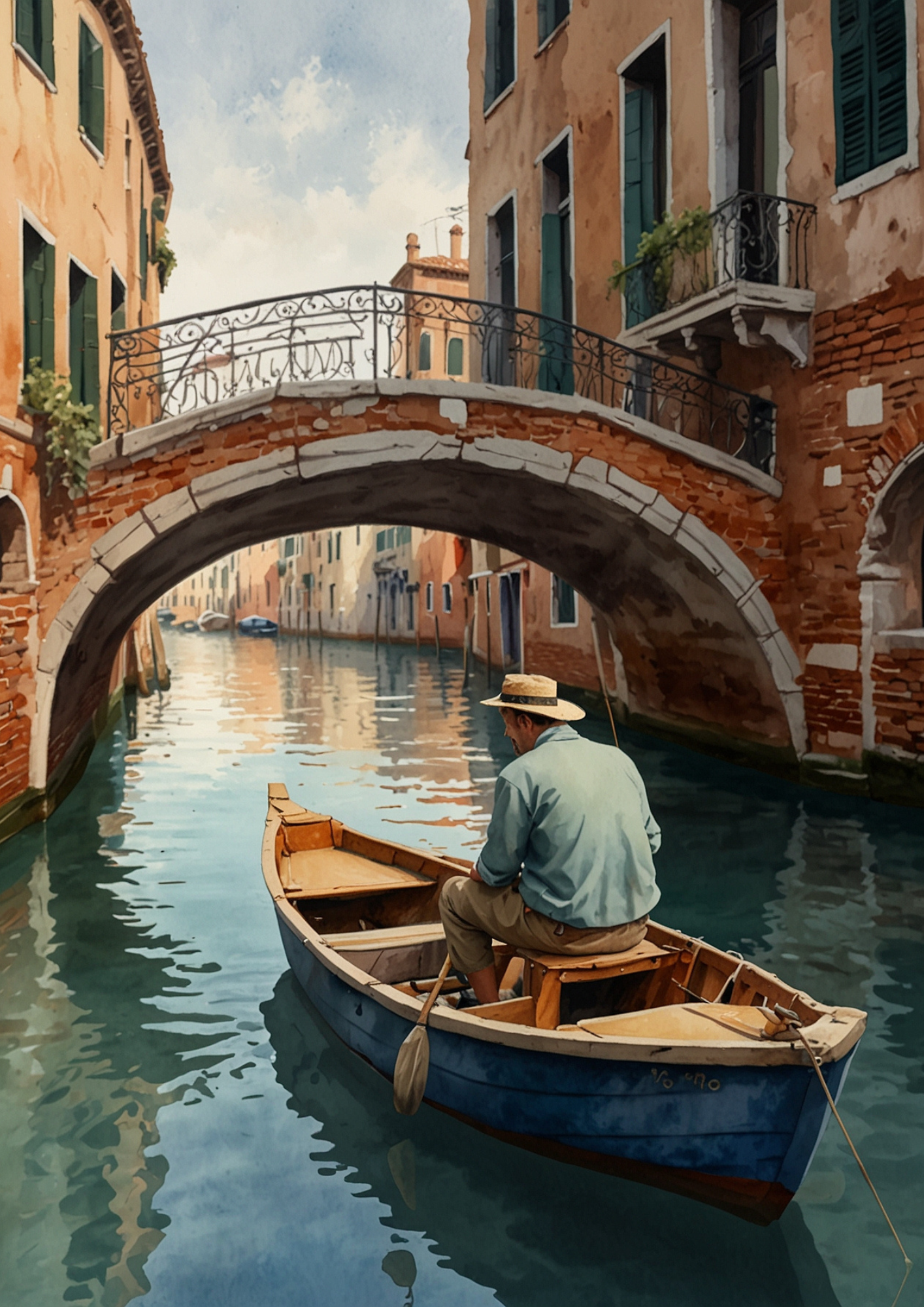 Rice Paper For Decoupage Venice Background For Journaling Full Cat. No. 5356