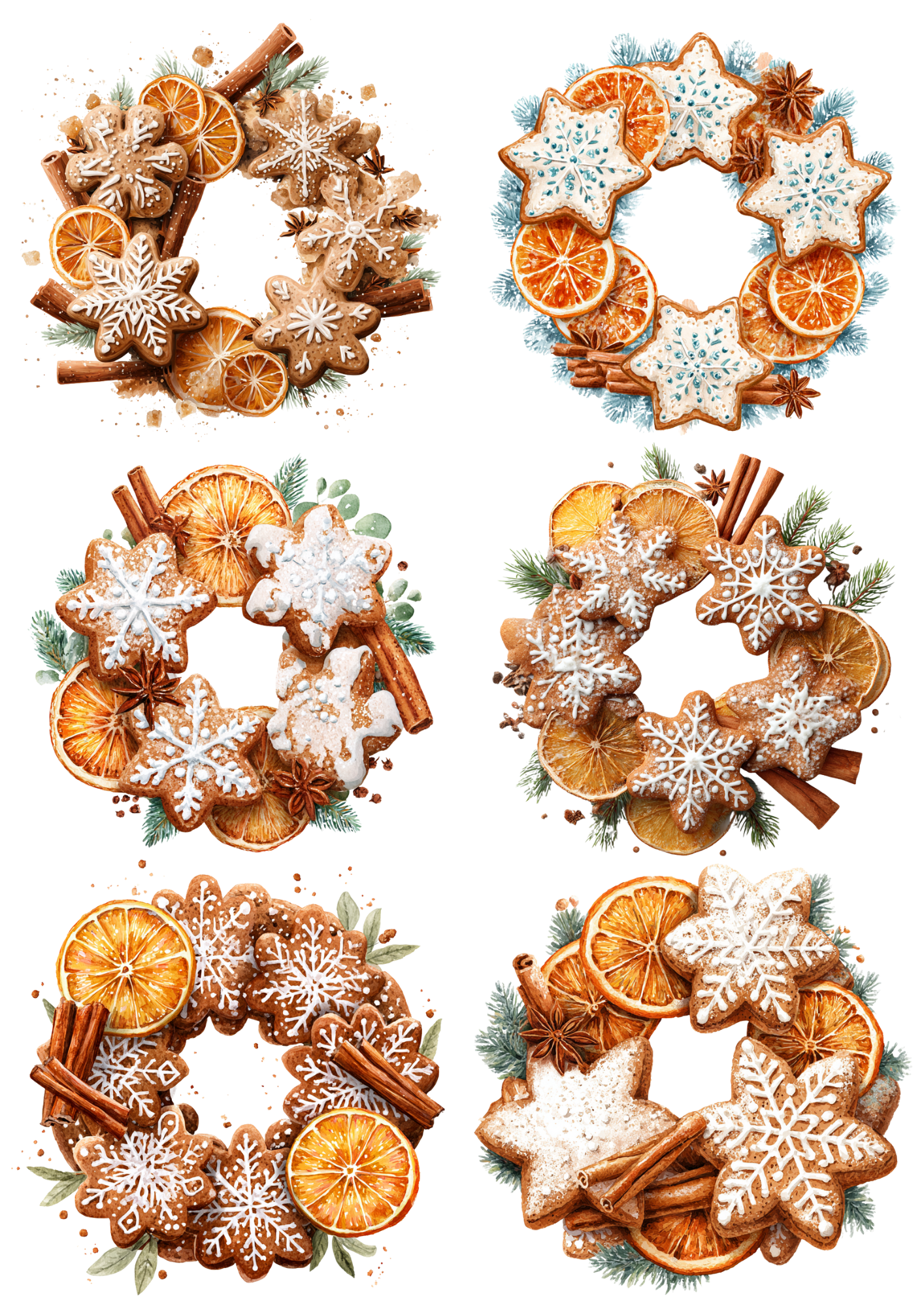 Rice Paper For Decoupage Christmas Cookies Collage Cat. No. 5371