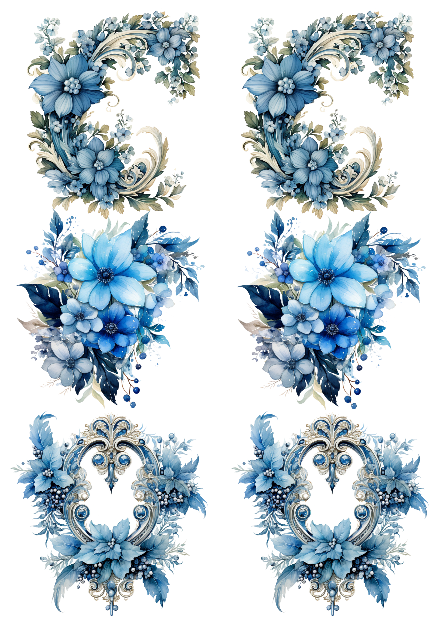 Reispapier für Decoupage, Blumenhintergrund, vollständig, Kat. Nr. 4809