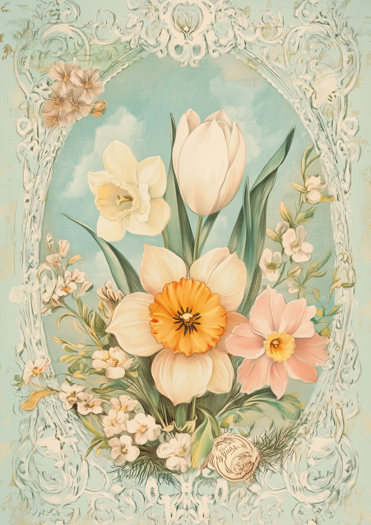 Reispapier für Decoupage, Blumenhintergrund, vollständig, Kat. Nr. 4809