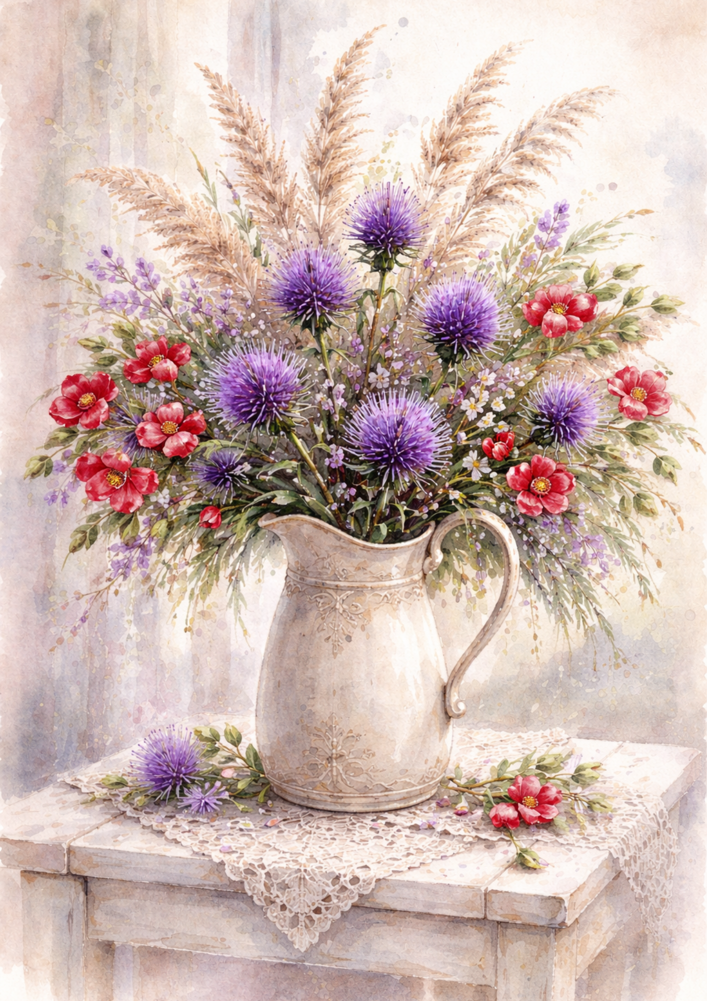 Reispapier für Decoupage, Blumenhintergrund, vollständig, Kat. Nr. 4809