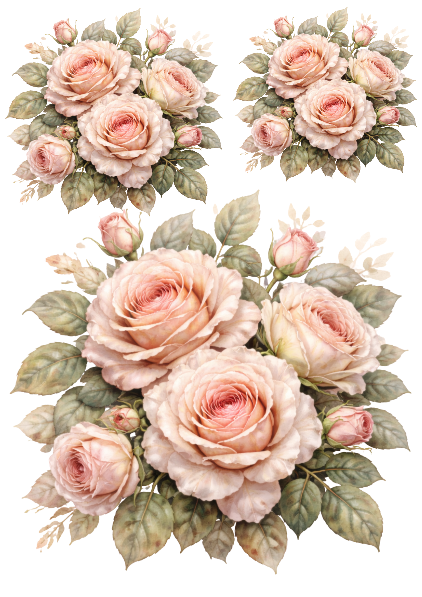 Reispapier für Decoupage, Blumenhintergrund, vollständig, Kat. Nr. 4809