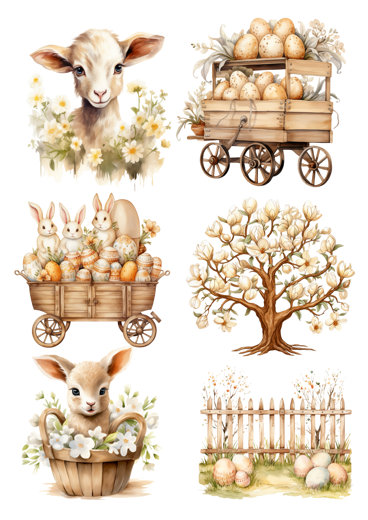 Rice Paper for Decoupage Easter Miscellany Collage Cat. No. 5749