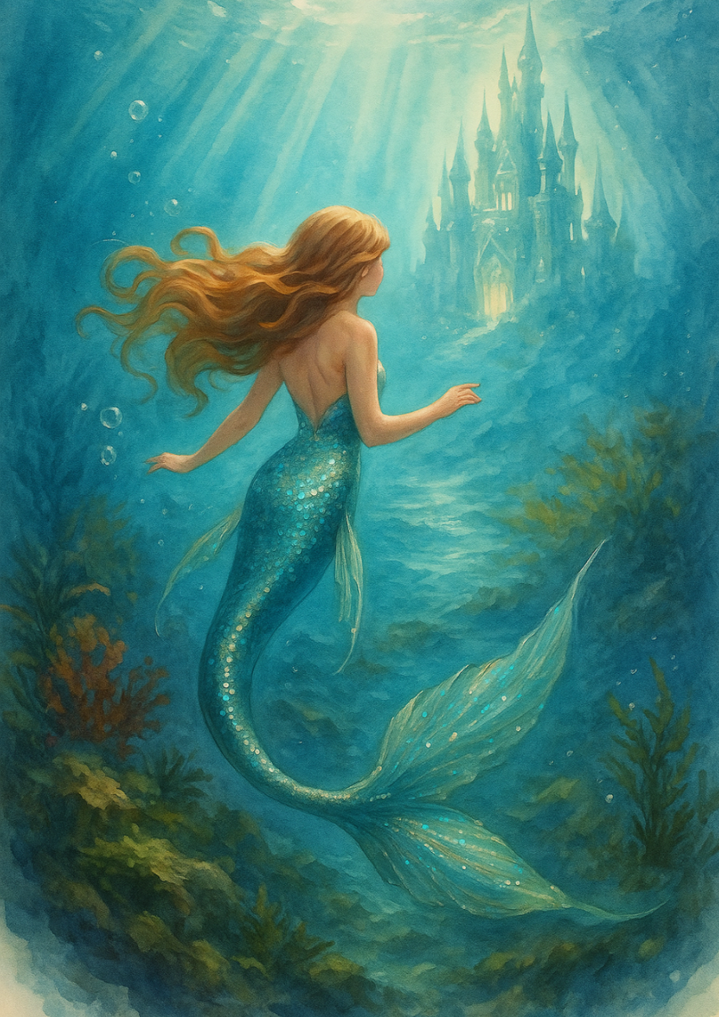 Rice Paper For Decoupage Mermaid Full Cat. No. 5759