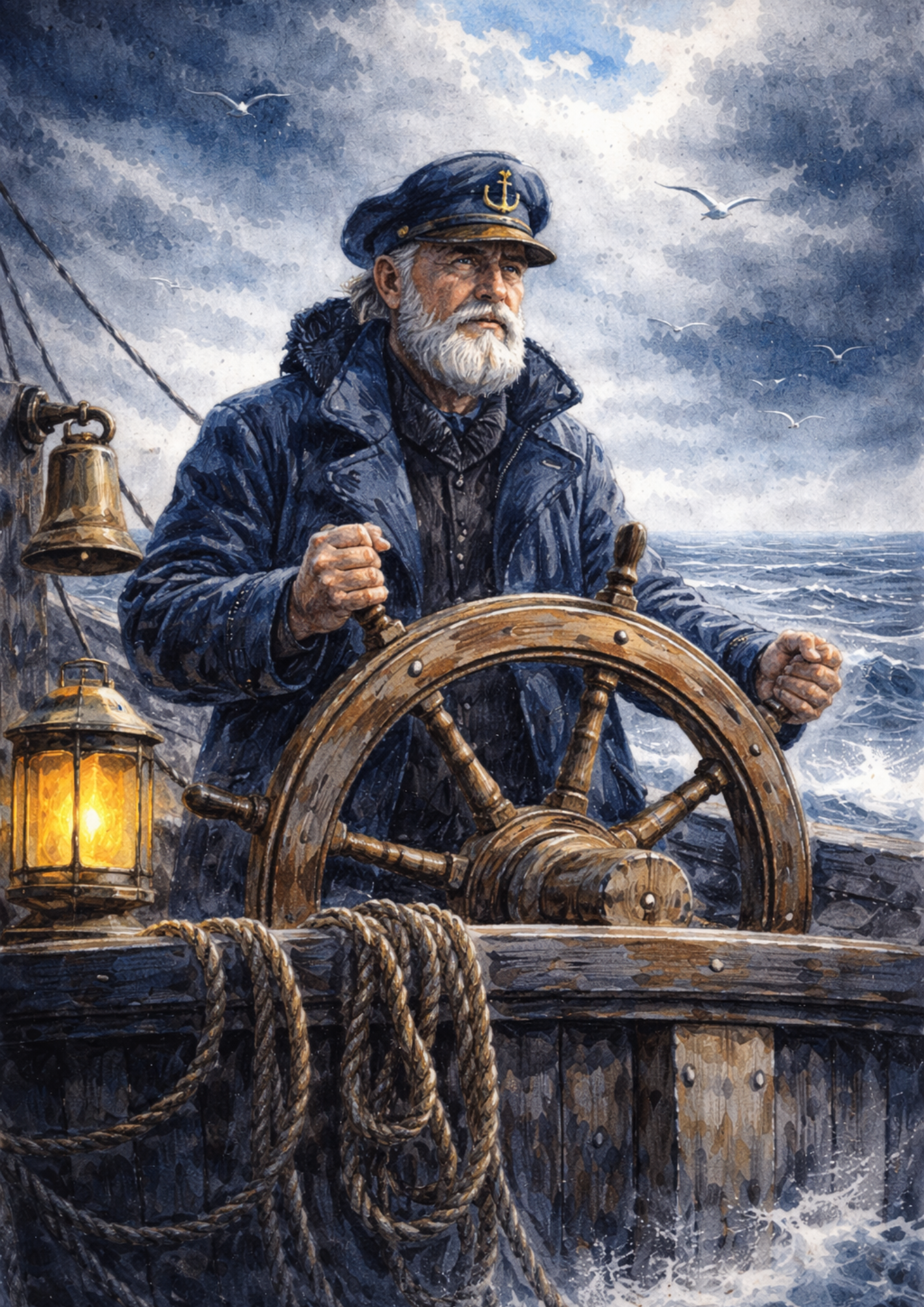 Rice Paper For Decoupage Ship Captain Full Cat. No. 5799