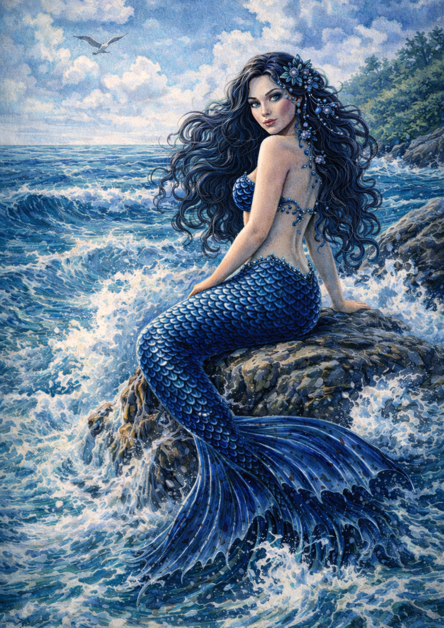 Rice Paper For Decoupage Mermaid Full Cat. No. 5809