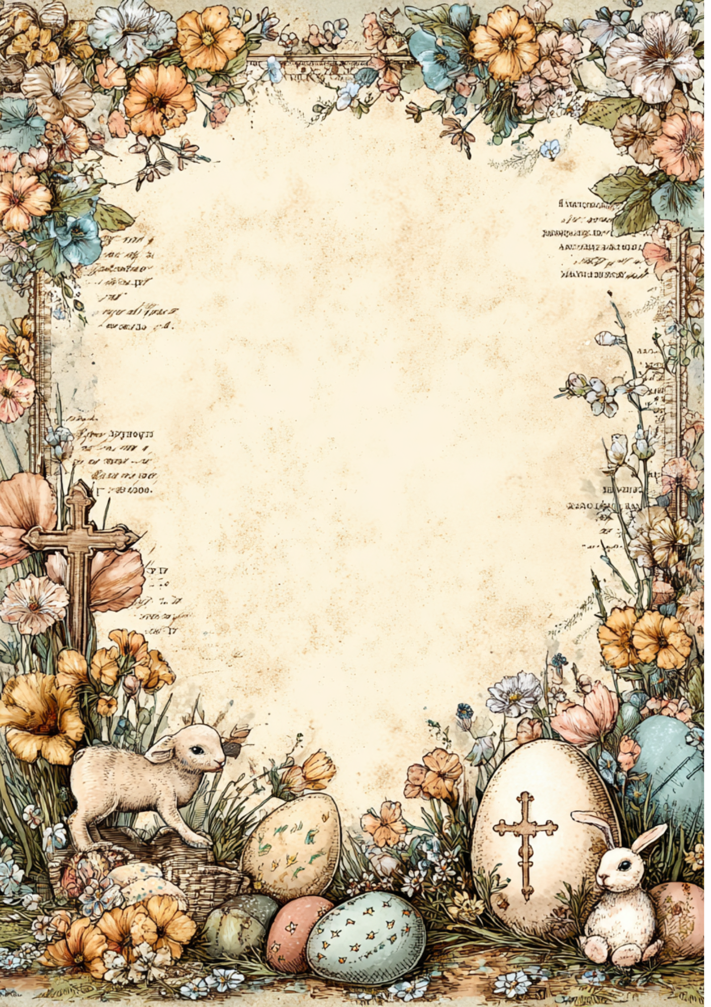 Rice Paper For Decoupage Easter Journaling Page Full Cat. No. 8331