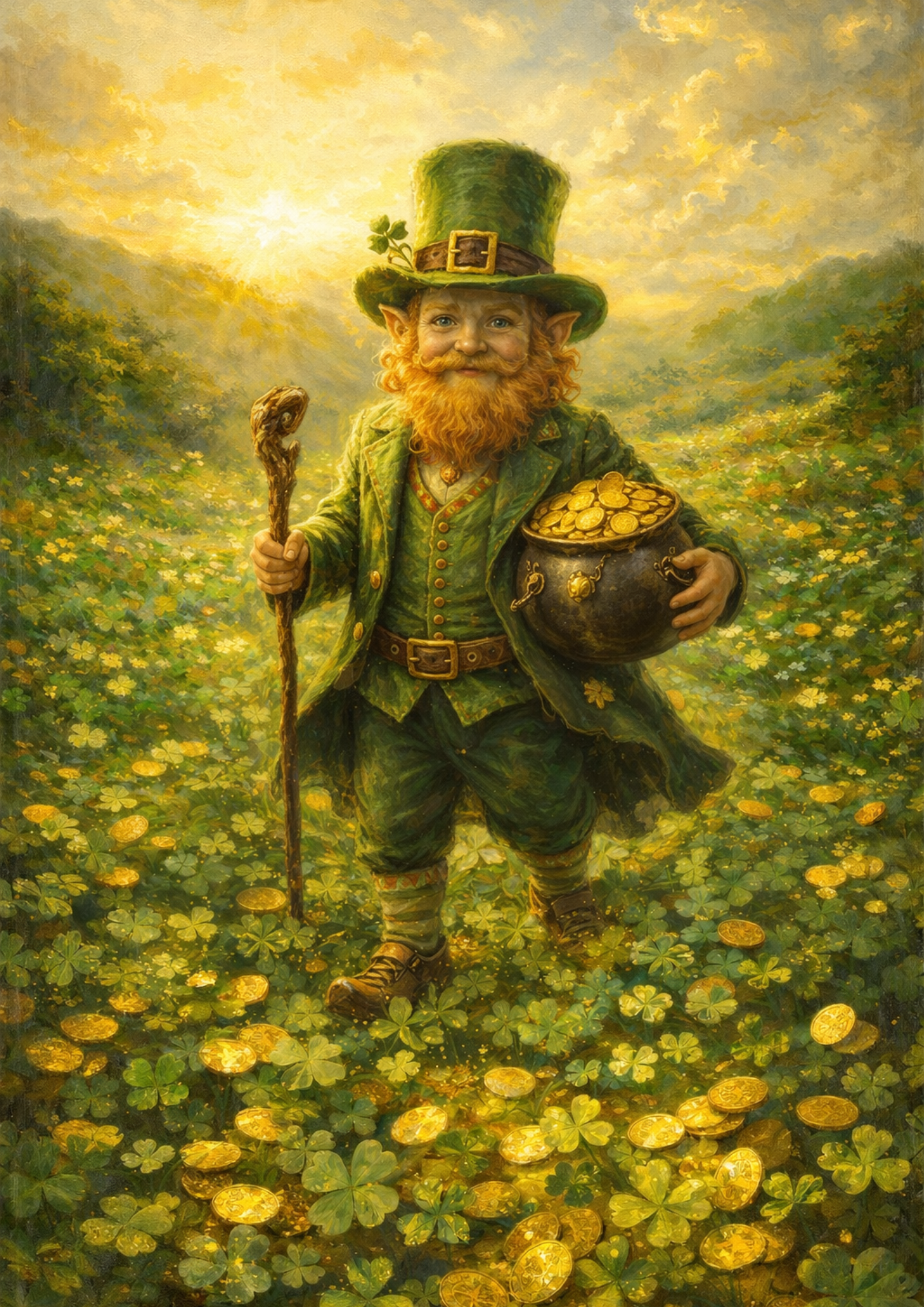 Rice Paper For Decoupage St. Patrick's Day Leprechaun Full Cat. No. 8334