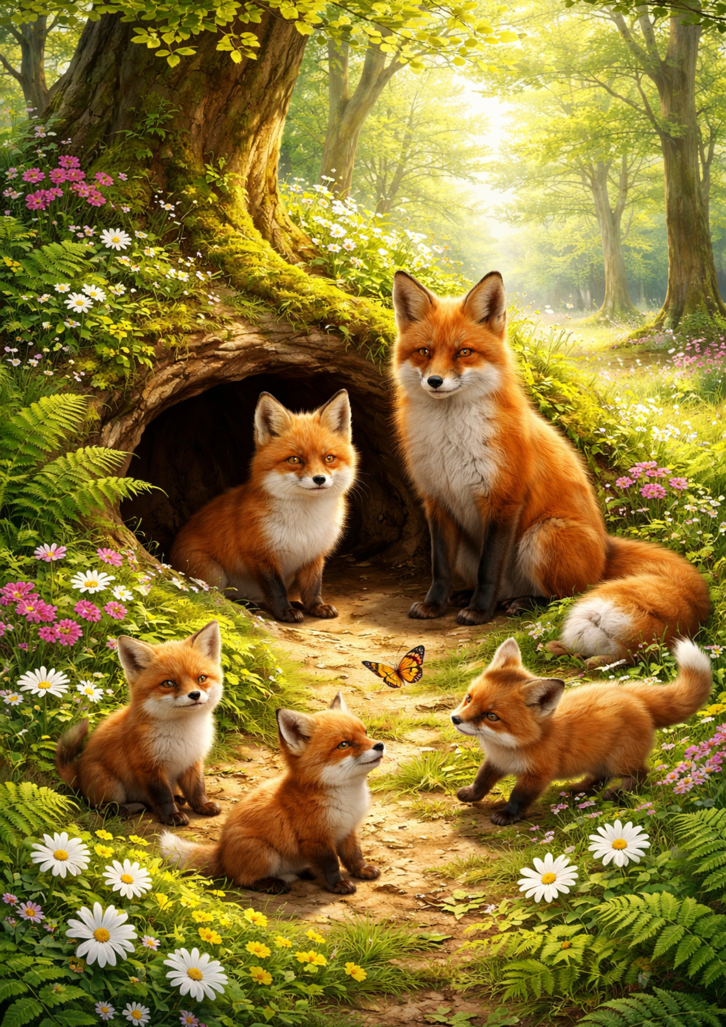 Rice Paper For Decoupage Foxes Full Cat. No. 8426