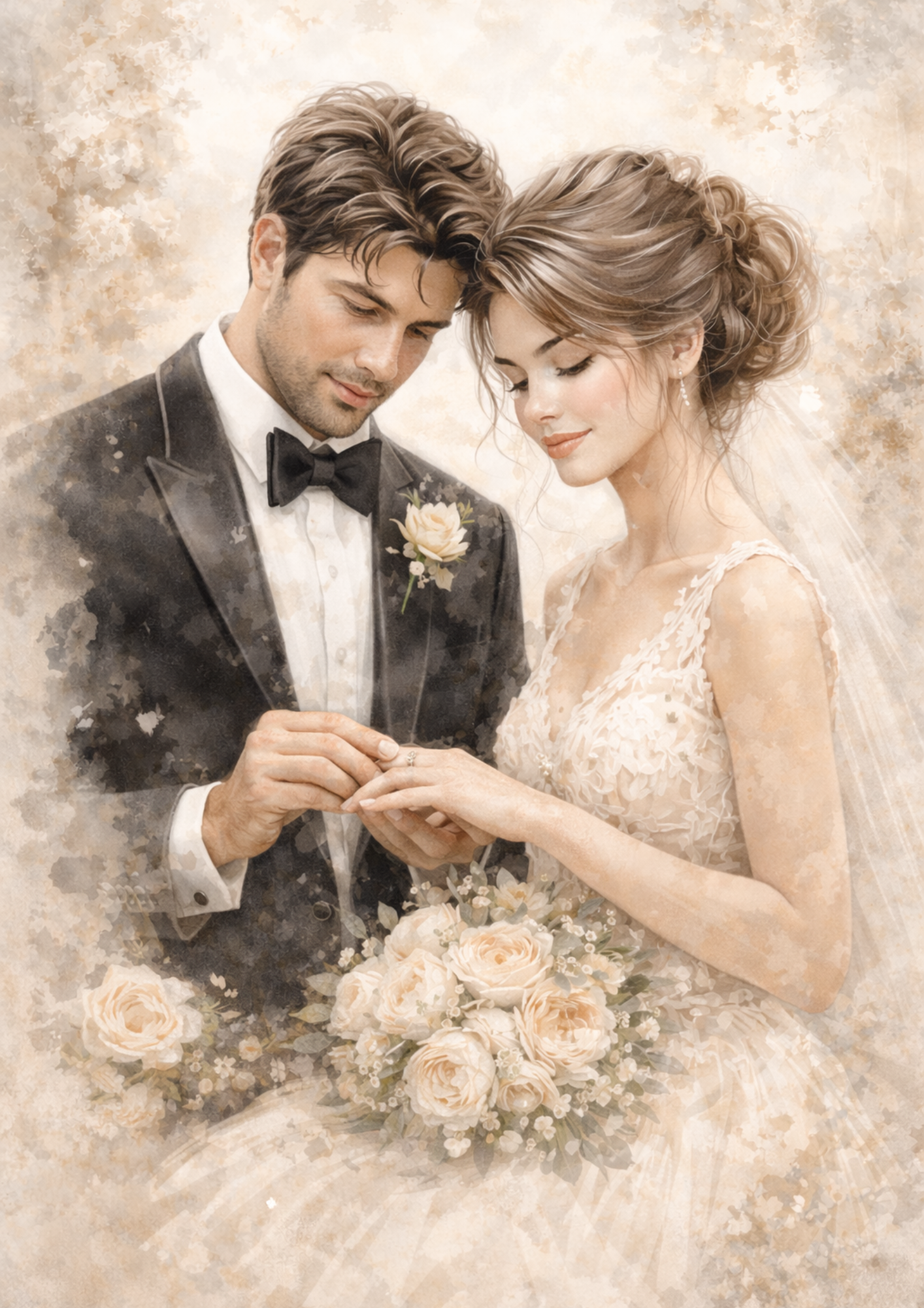 Rice Paper For Decoupage Young Married Couple Full Cat. No. 8462