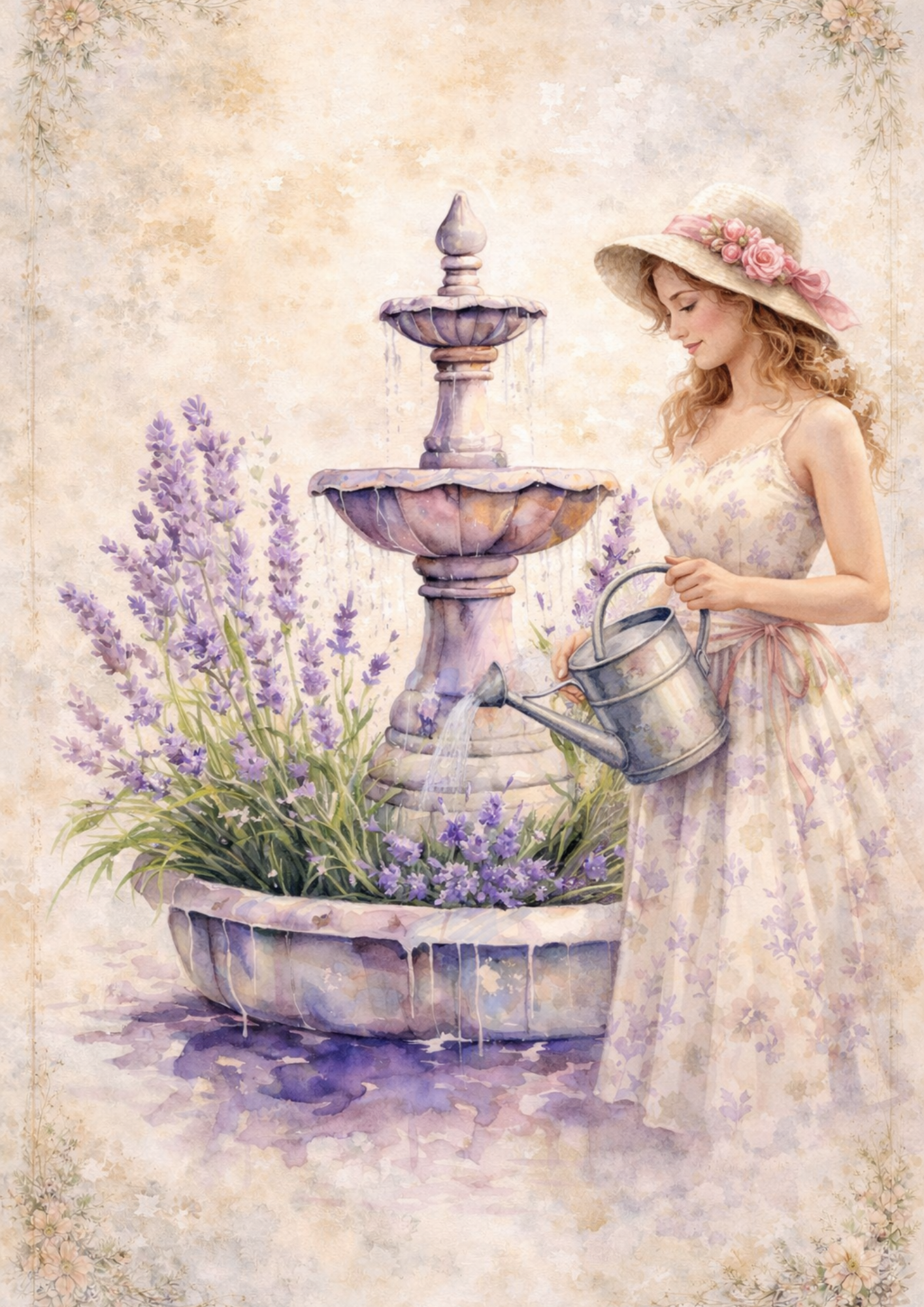 Reispapier für Decoupage, Blumenhintergrund, vollständig, Kat. Nr. 4809