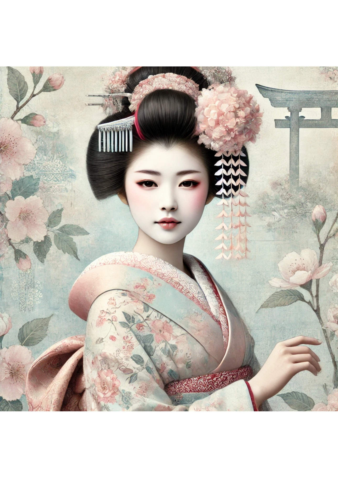 Rice Paper For Decoupage Geisha Schabby Chic Full Cat. No. 2992