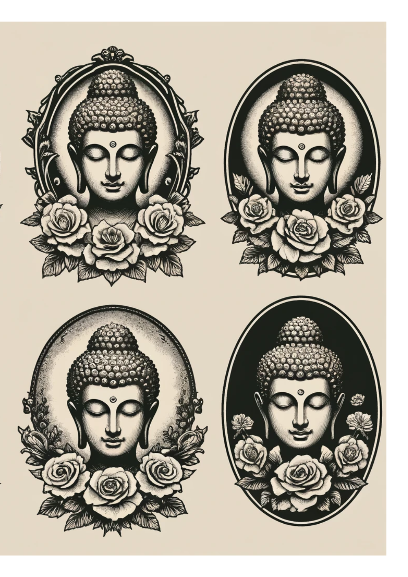 Rice Paper For Decoupage Buddha Retro Meditation Full Cat No. 639