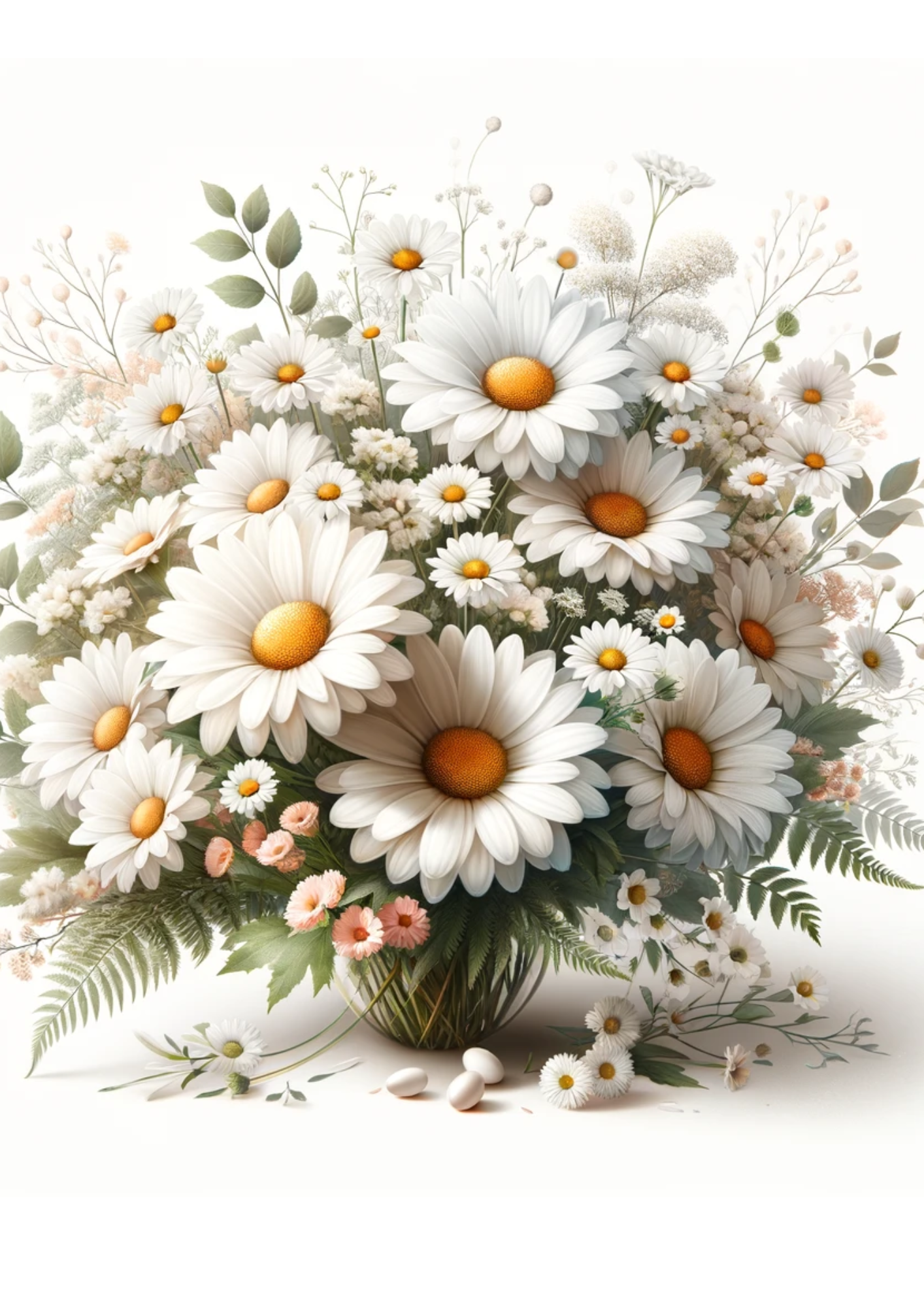 Reispapier für Decoupage, Blumenstrauß aus Gänseblümchen, volle Kat. Nr. 727