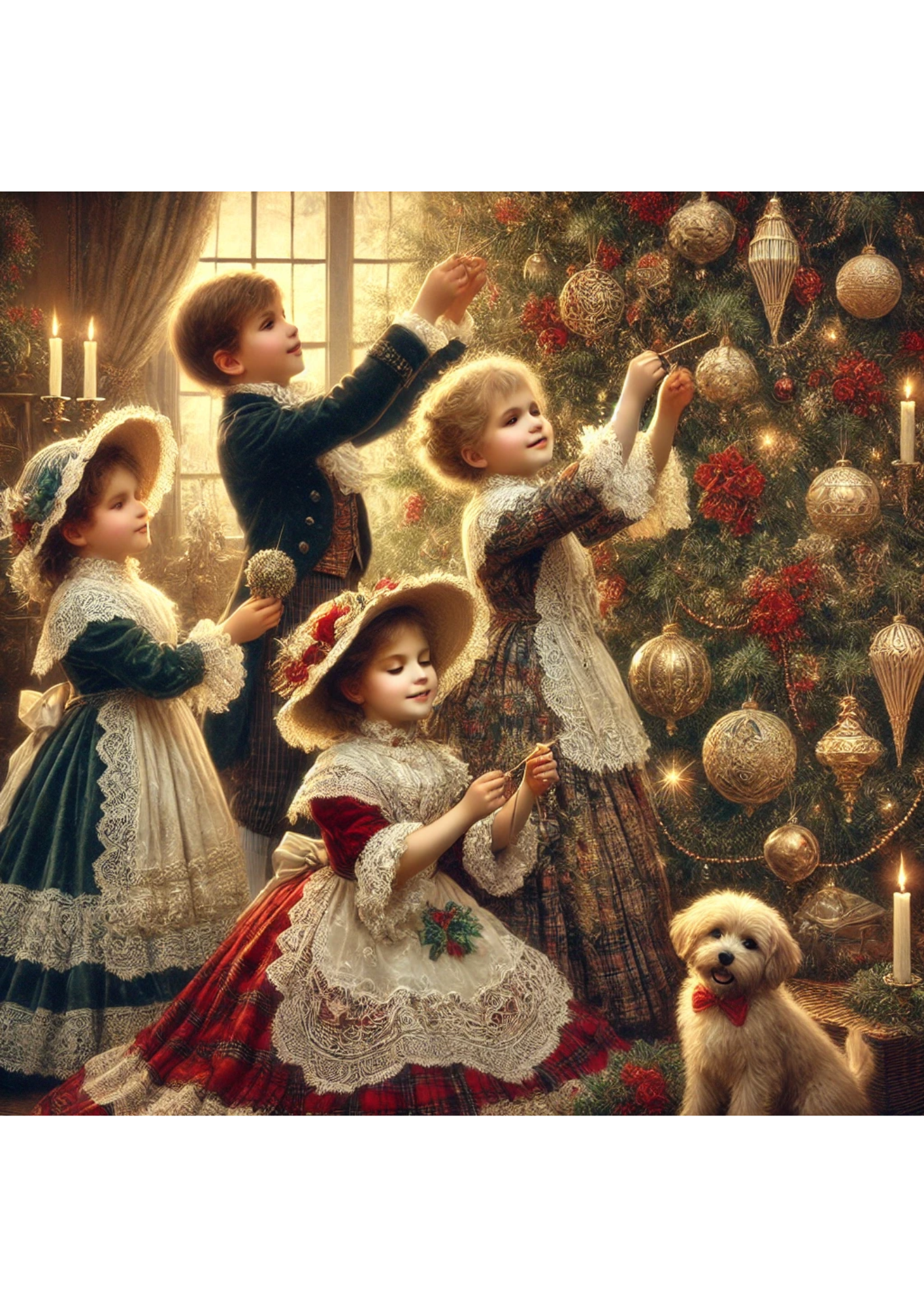 Papel de arroz para decoupage Decoración del árbol de Navidad Cat. completo N.º 1812