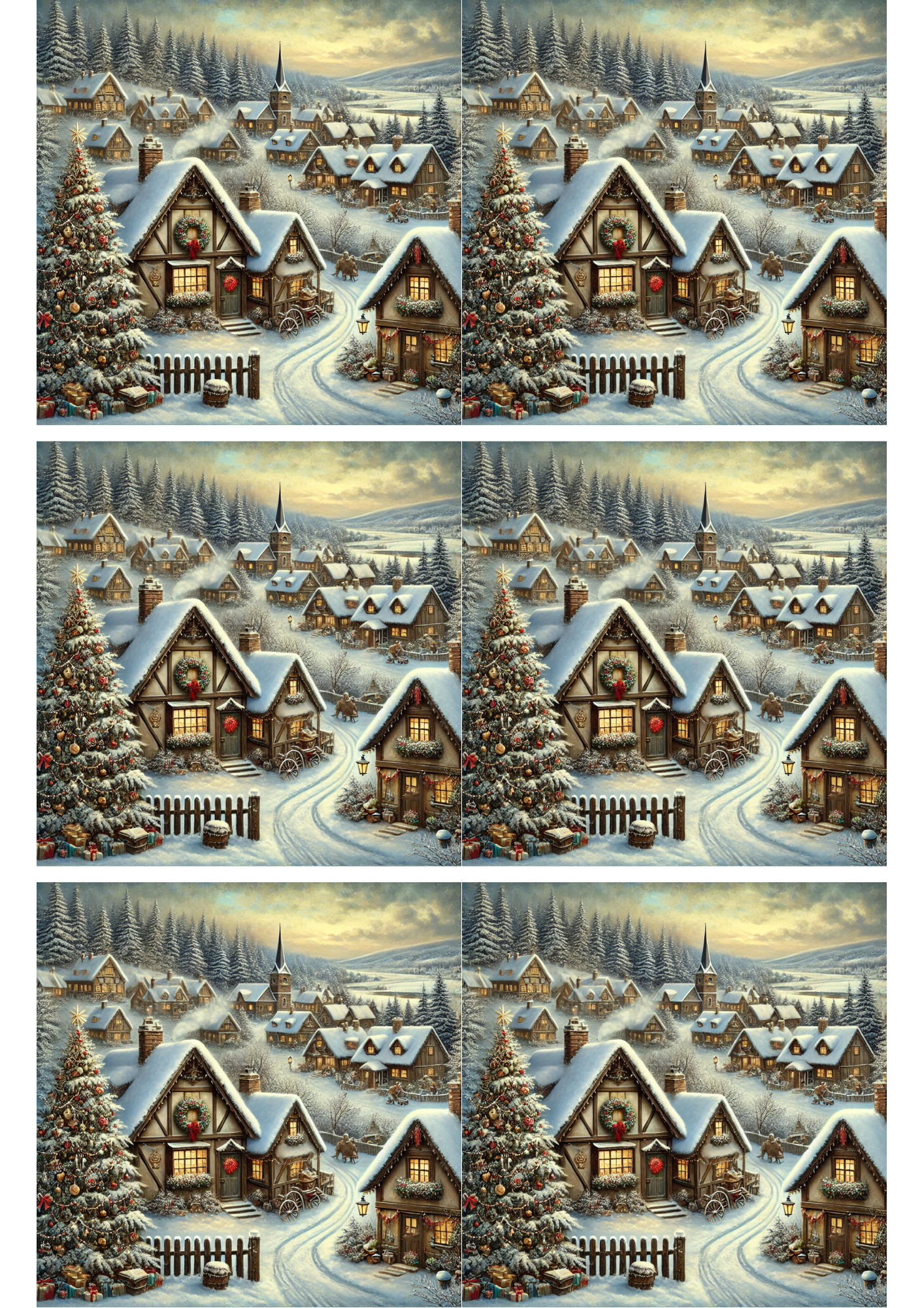 Papel de Arroz para Decoupage Inicio Navidad Collage Cat. No. 1720
