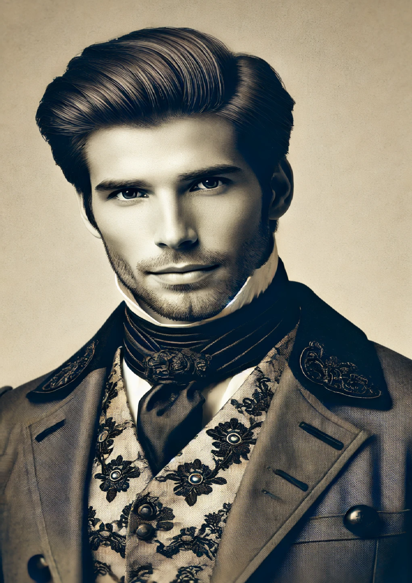Rice Paper for Decoupage Handsome Man In Victorian Style Full Cat. No. 1430