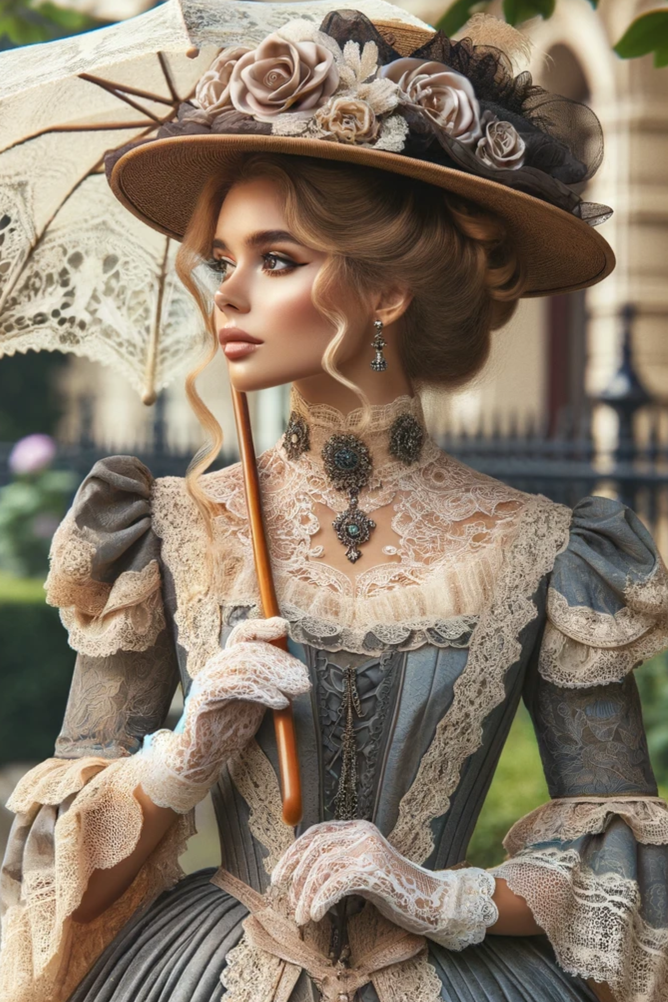 Rice Paper for Decoupage Woman from the Victorian Era 5 Full Cat. No. 604