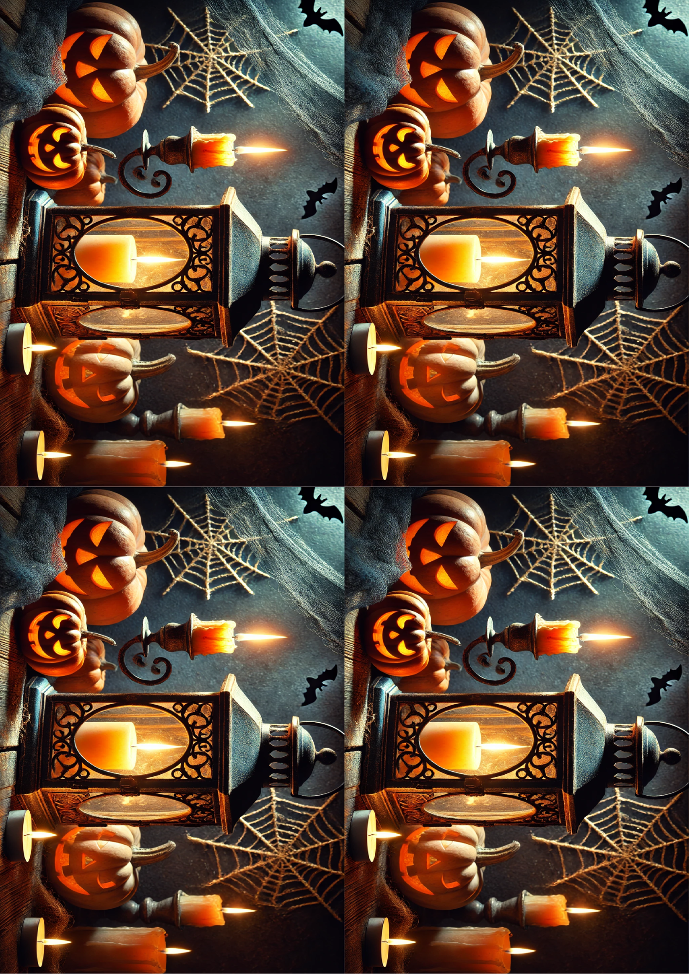 Rice Paper for Decoupage Halloween Lantern With Candle Collage Cat. No. 1618