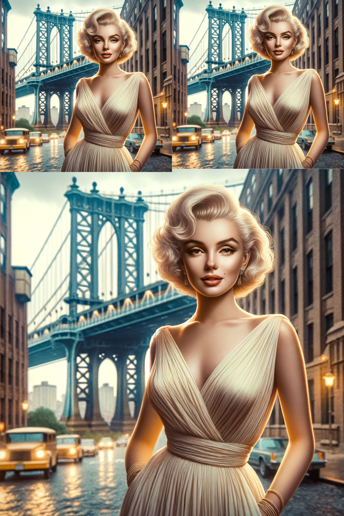 Rice Paper for Decoupage Marilyn Monroe and the Brooklyn Bridge Cat. No. 05