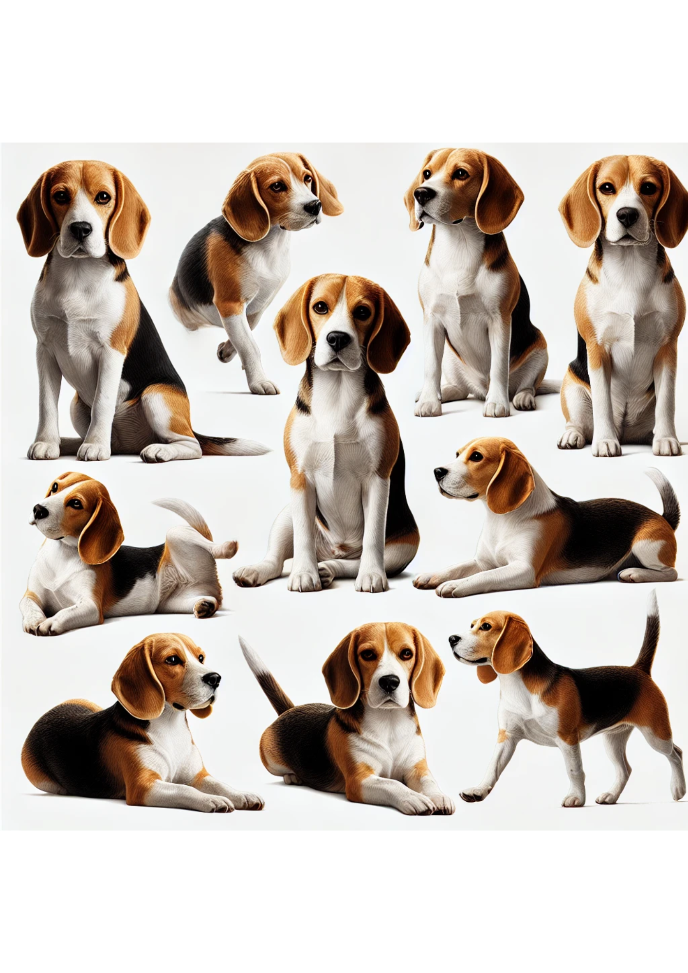 Rice Paper For Decoupage Beagle Dog Mix Full Cat. No. 3092