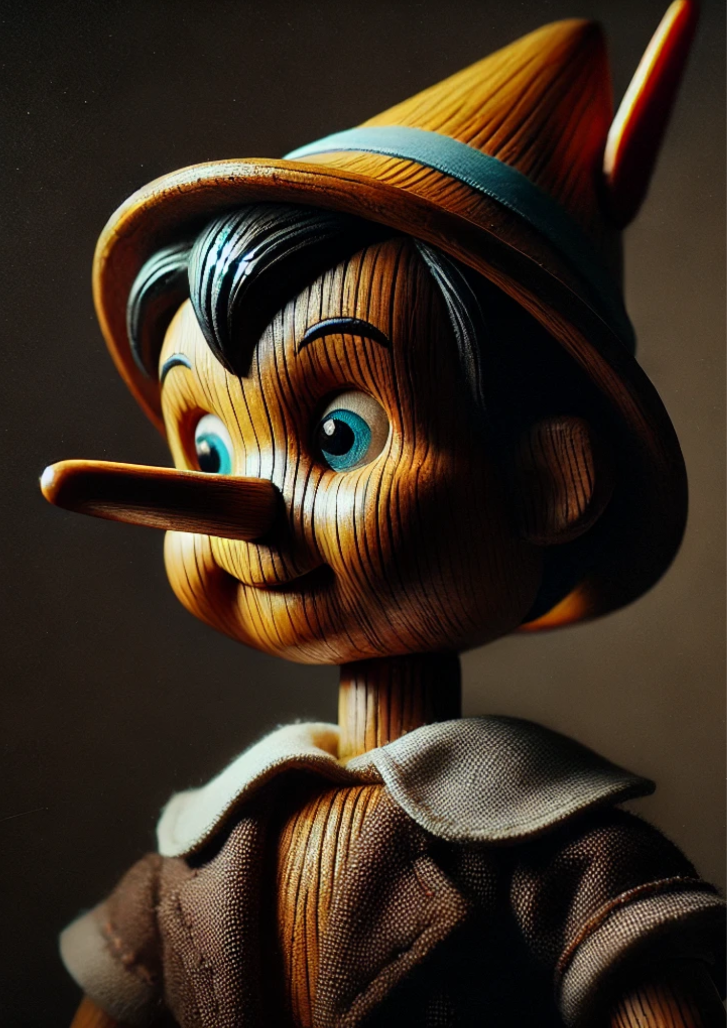 Rice Paper For Decoupage Portrait of Pinocchio in the Style of Rembrandt Full Cat. No. 2259