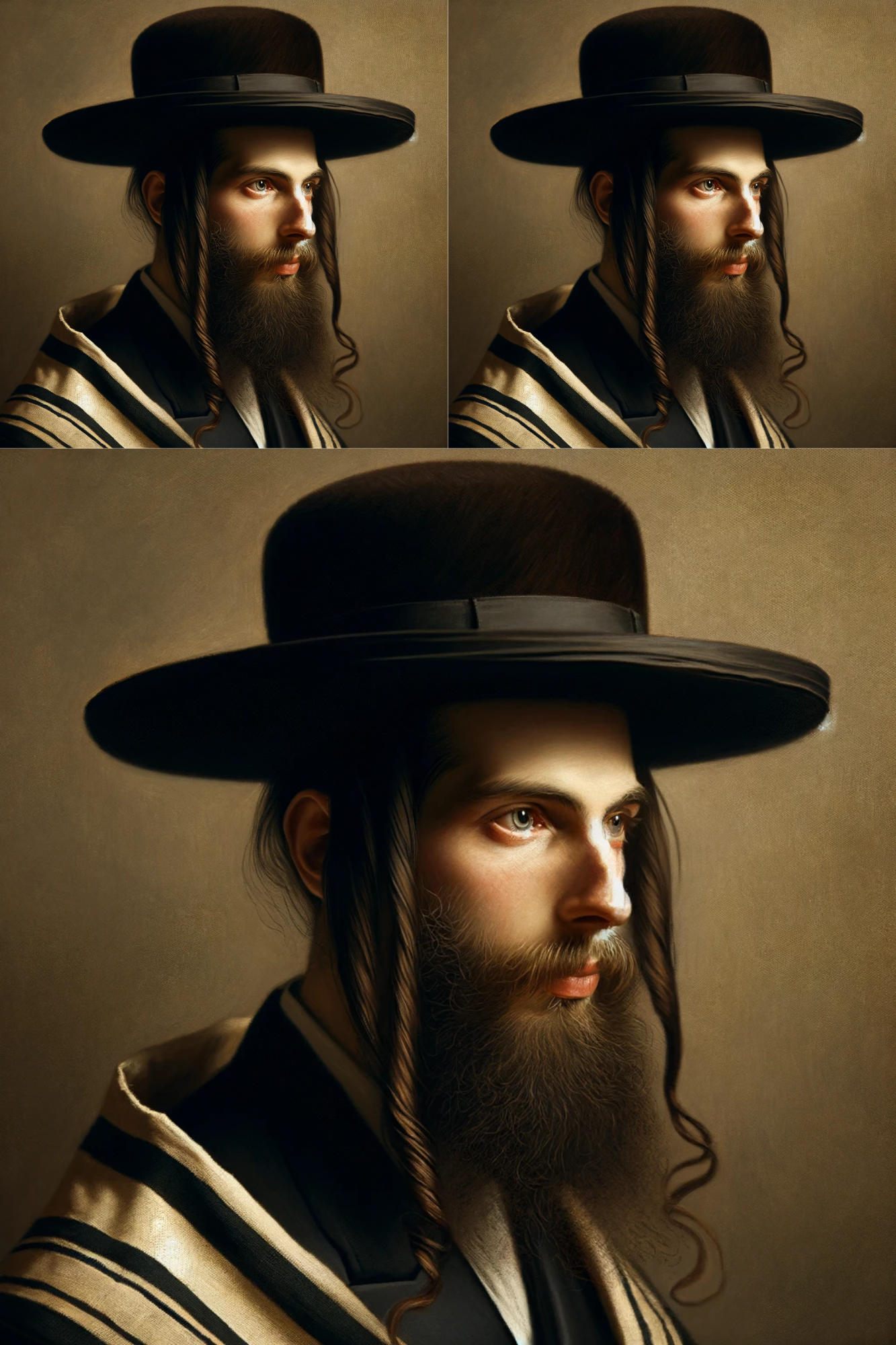 Rice Paper For Decoupage Portrait of a Hasid Jew 2 Cat. No. 02
